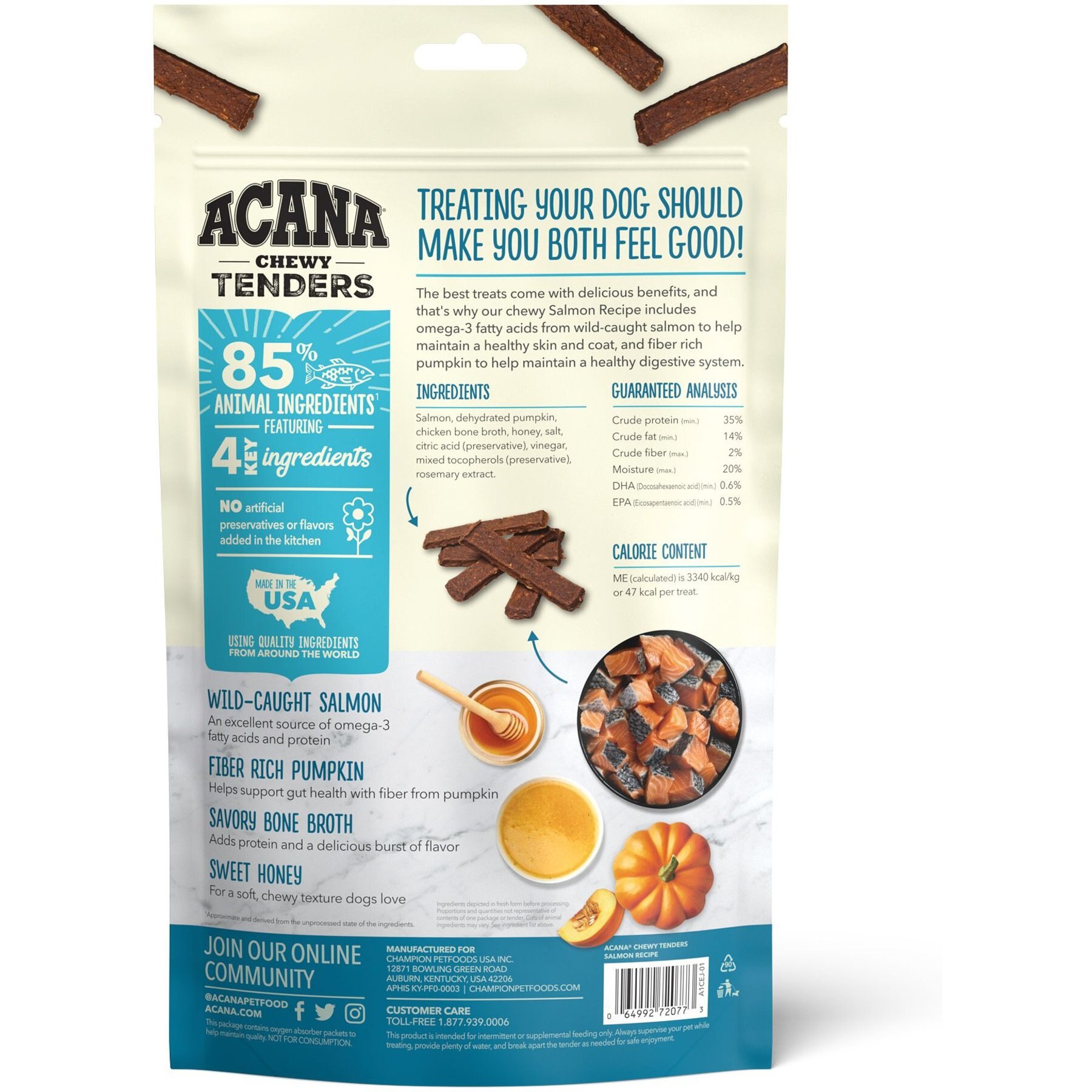 ACANA Chewy Tenders Jerky Dog Treats, 4-oz bag