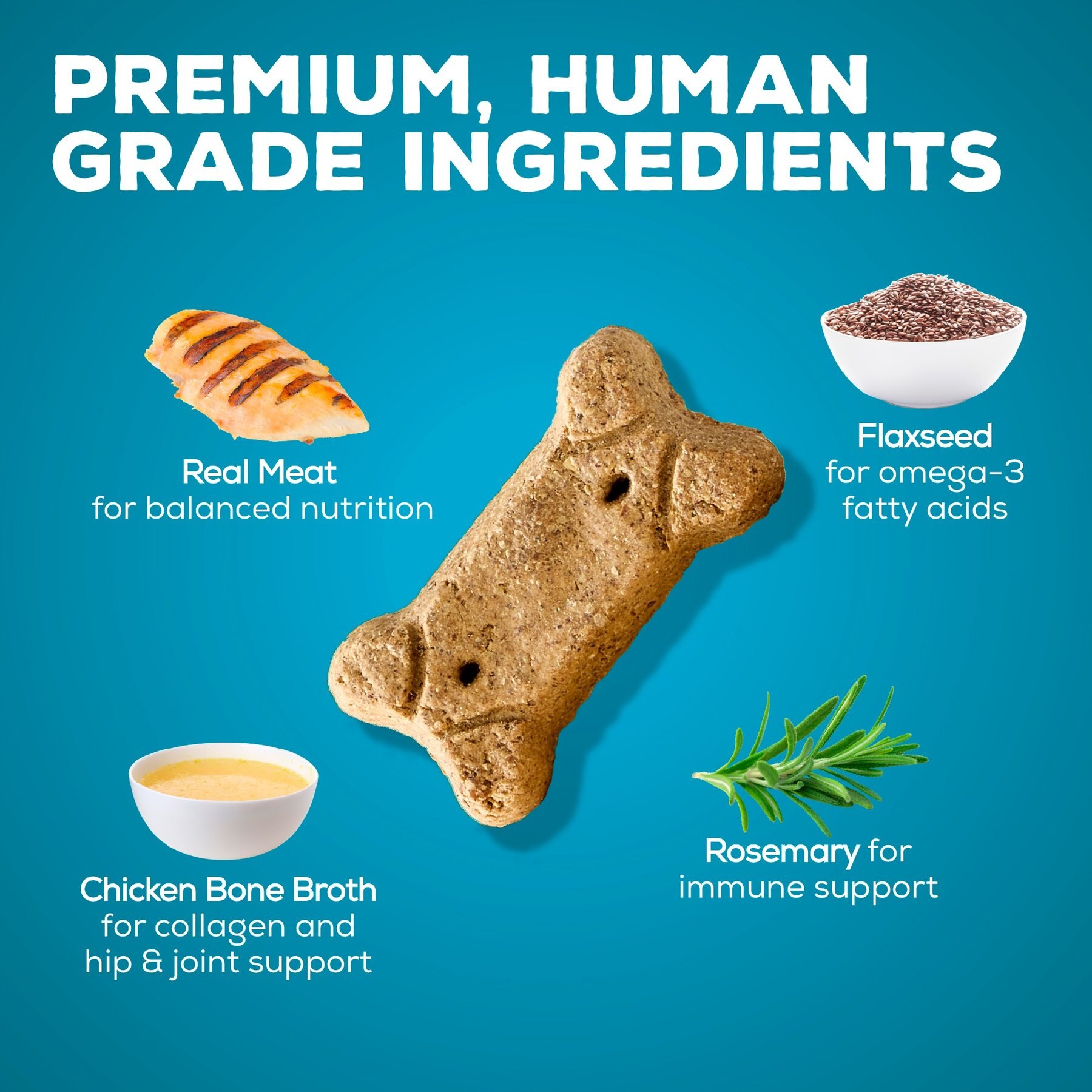 Brutus Broth Bone Broth Biscuits Chicken Dog Treats