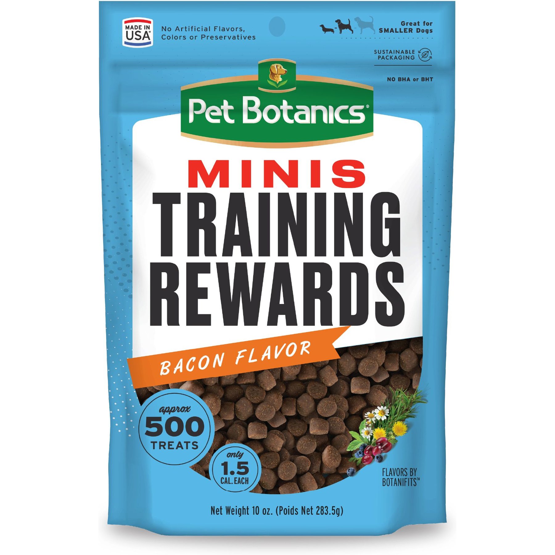 Pet Botanics Mini Training Reward Bacon Flavor Dog Treats