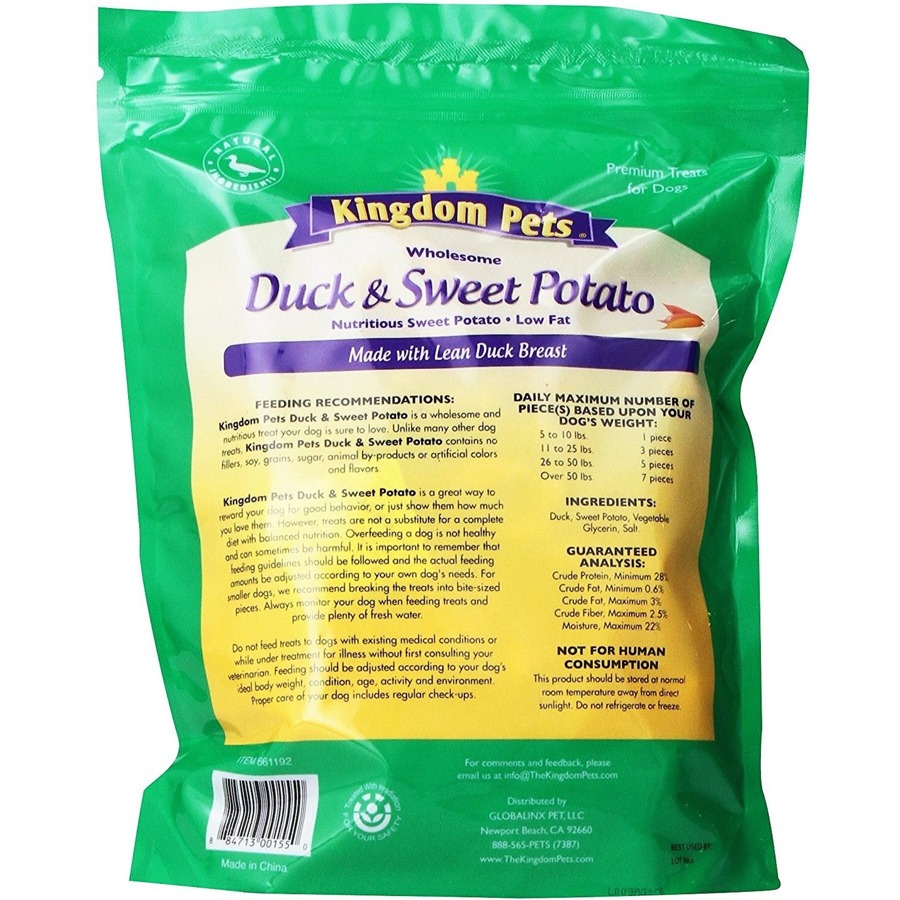 Kingdom Pets Duck & Sweet Potato Jerky Twists Dog Treats