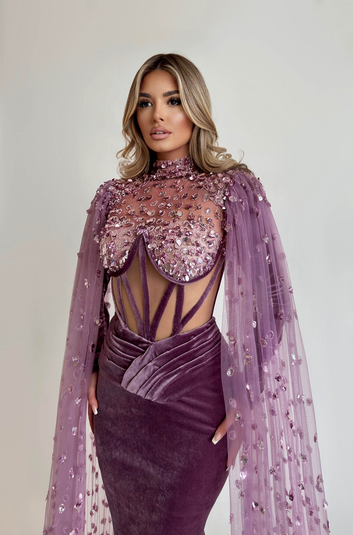 Sexy Mermaid Sequins Beaded Prom Dress Arabic Dubai Sheer High Neck Illusion Evening Gowns Robe De Soiree Special Ocn Dresses