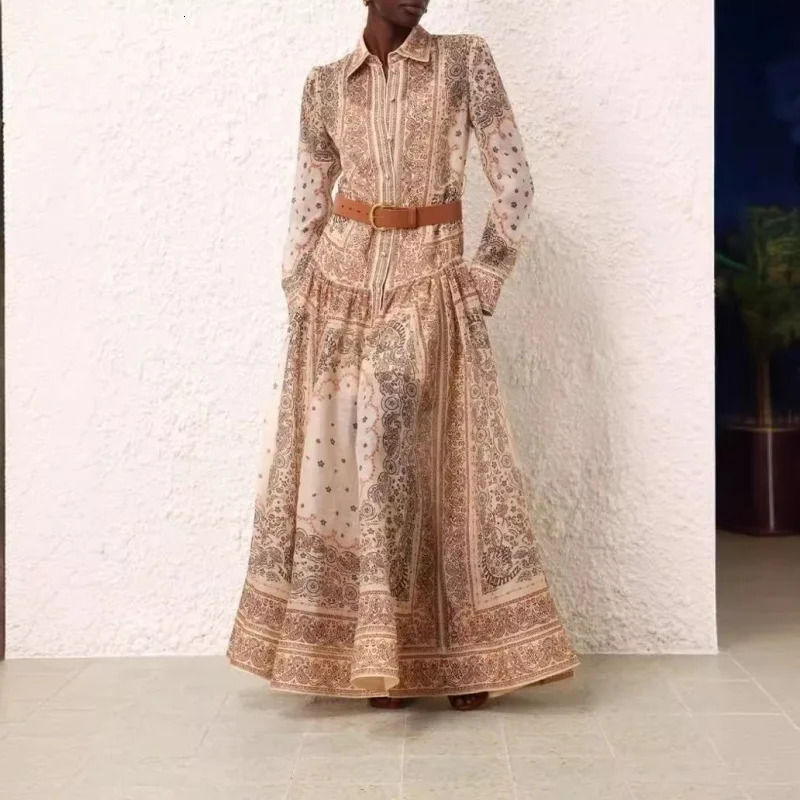 Womens French Tea Break Ethnic Style Dress Temperament Long Sleeve Elegant Socialite Clothing 240419