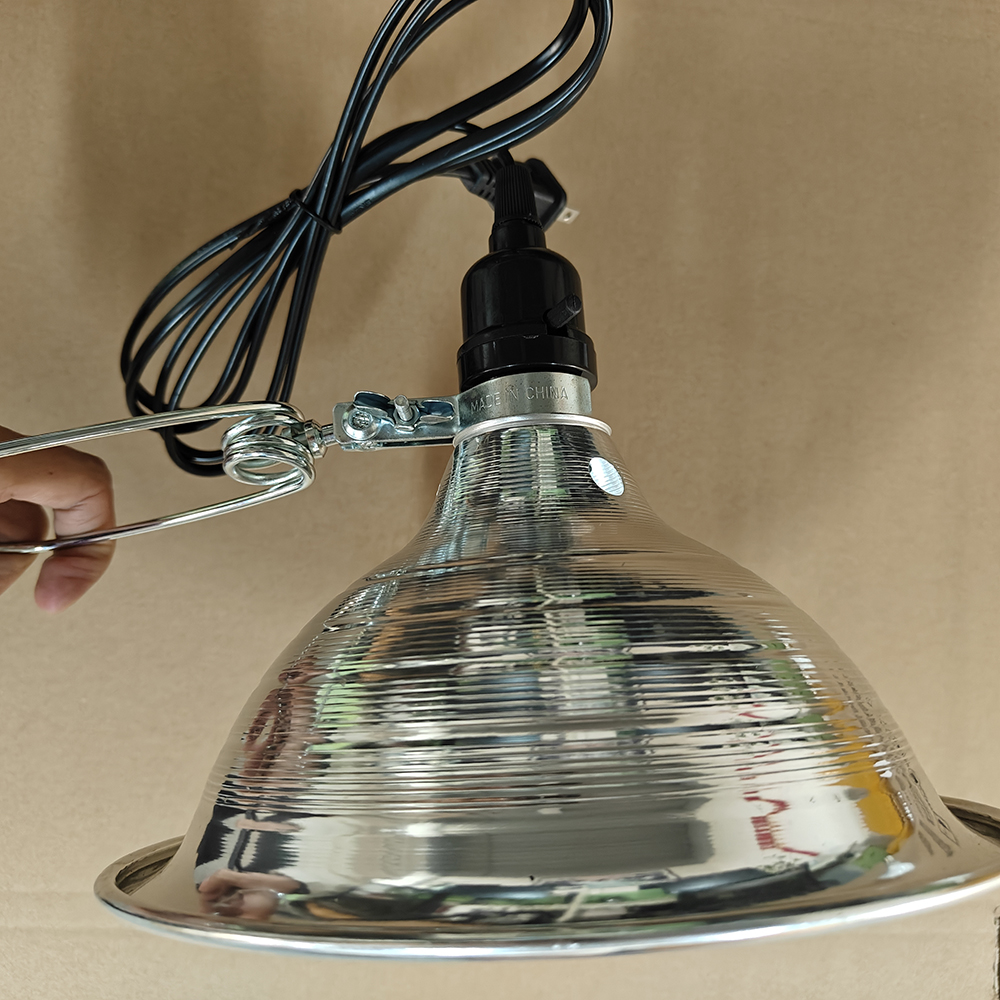 Clamp Lamp Light Aluminum Reflector& 6' Cord up to 150W With 18/2-Gauge 6 Feet Cord, Silver(No Bulb Included)