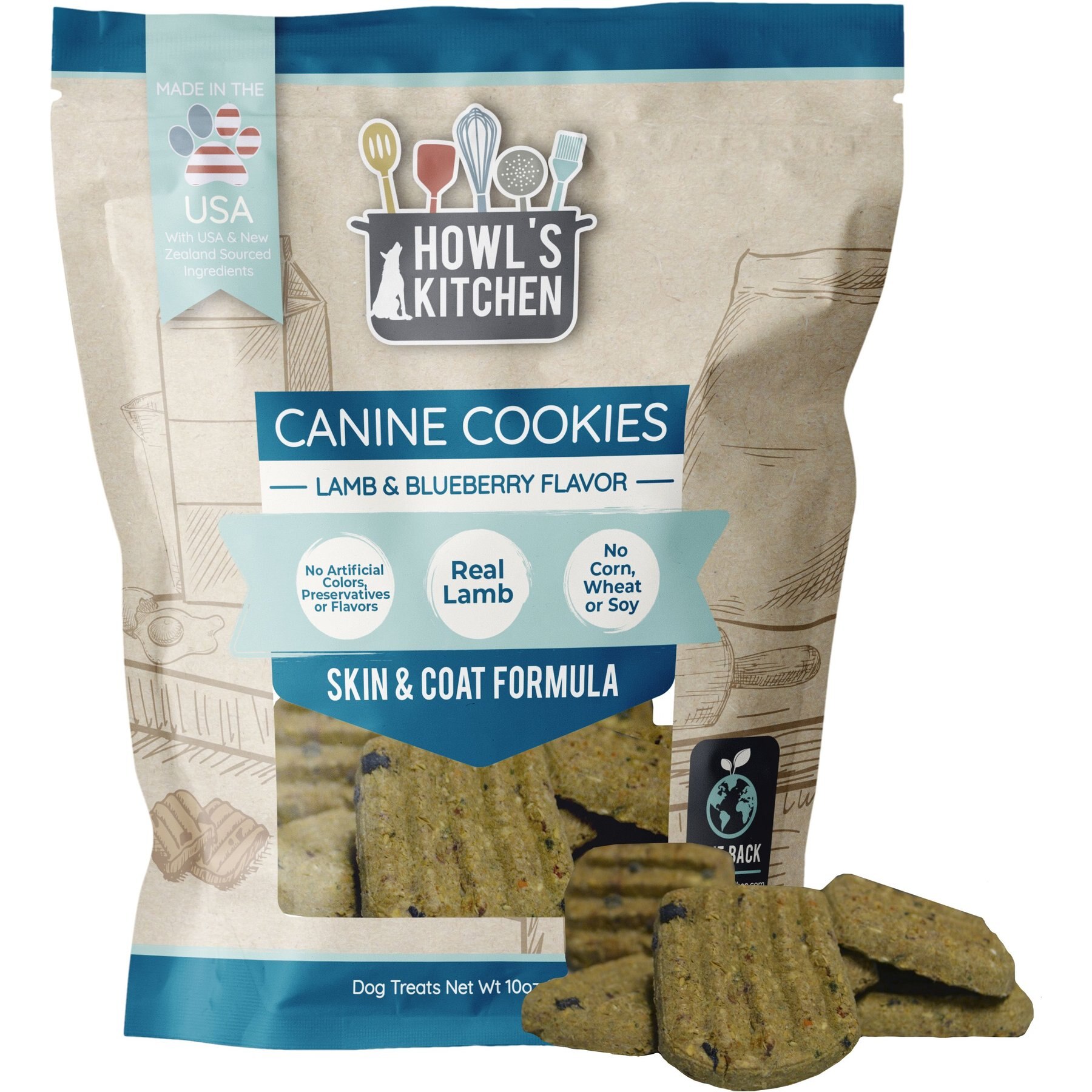 Howl's Kitchen Canine Cookies Lamb & Blueberry Flavor Dog Treats