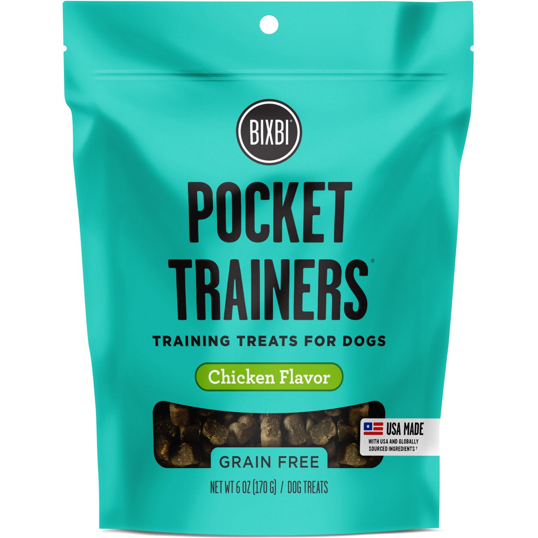 BIXBI Pocket Trainers Chicken Flavor Grain-Free Dog Treats