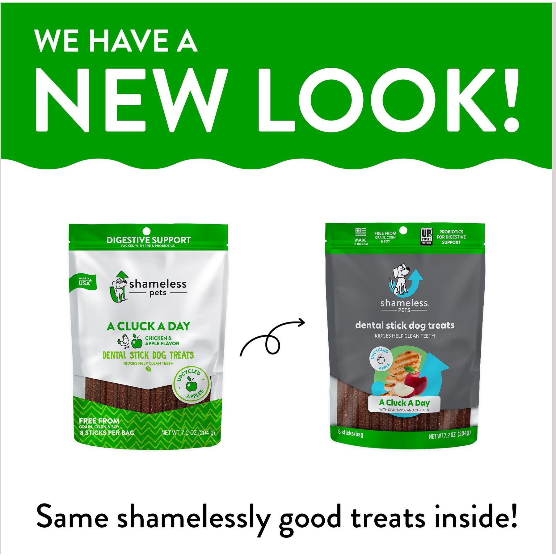 Shameless Pets A Cluck A Day Chicken & Apple Flavor Dental Dog Treats