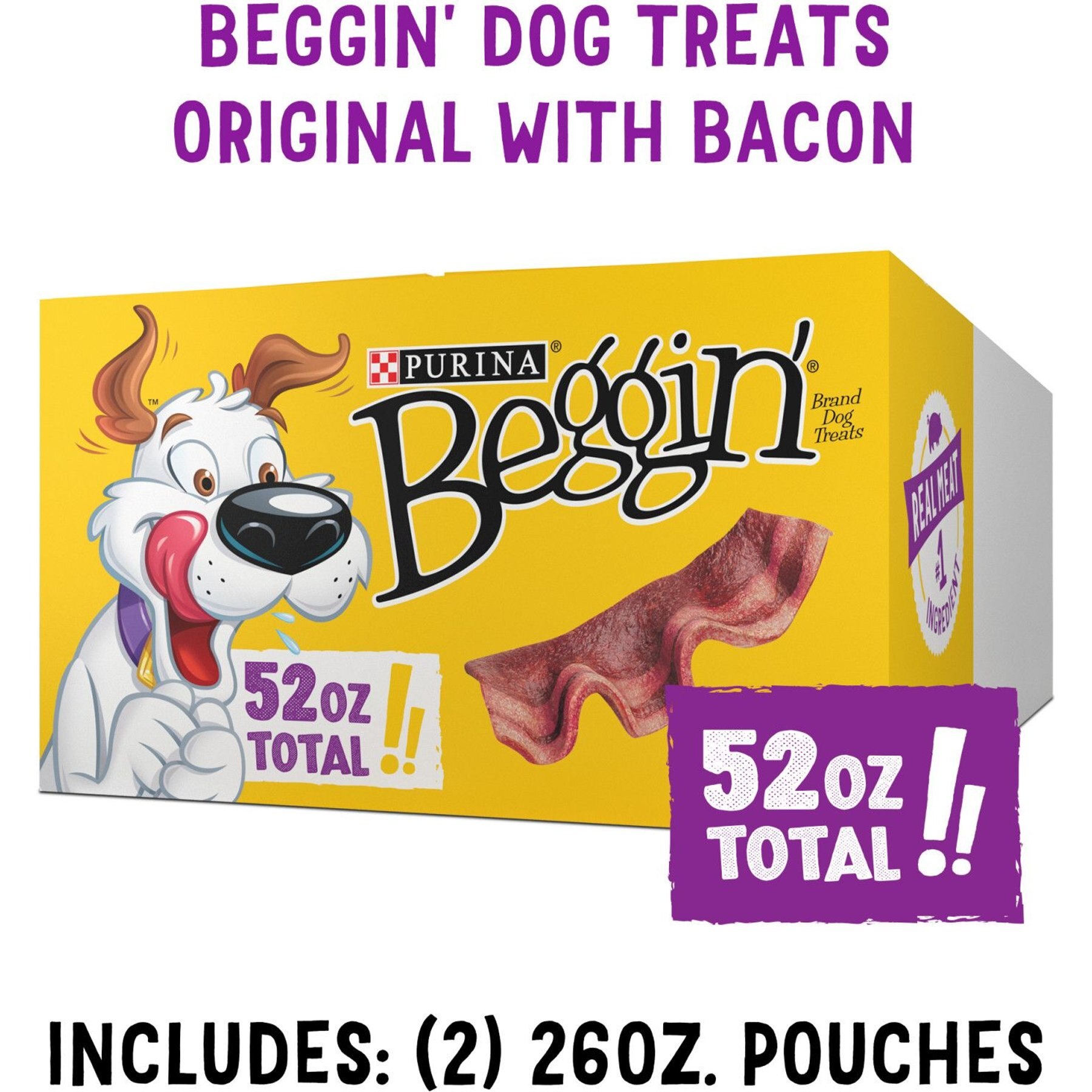 Purina Beggin' Strips Original with Bacon Flavored Dog Treats