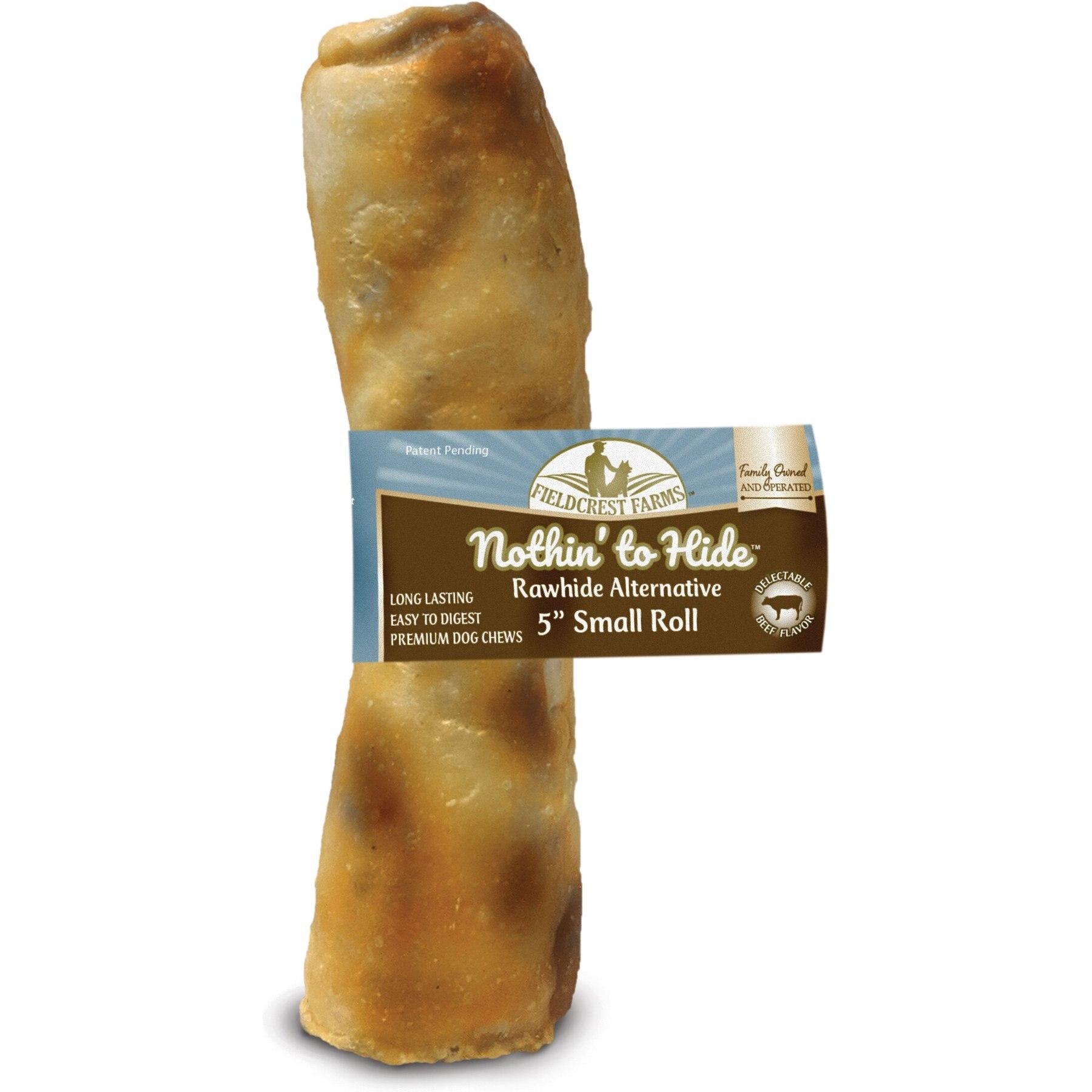 Fieldcrest Farms Nothin' To Hide Rawhide Alternative Small Roll 5" Beef Flavor Natural Chew Dog Treats