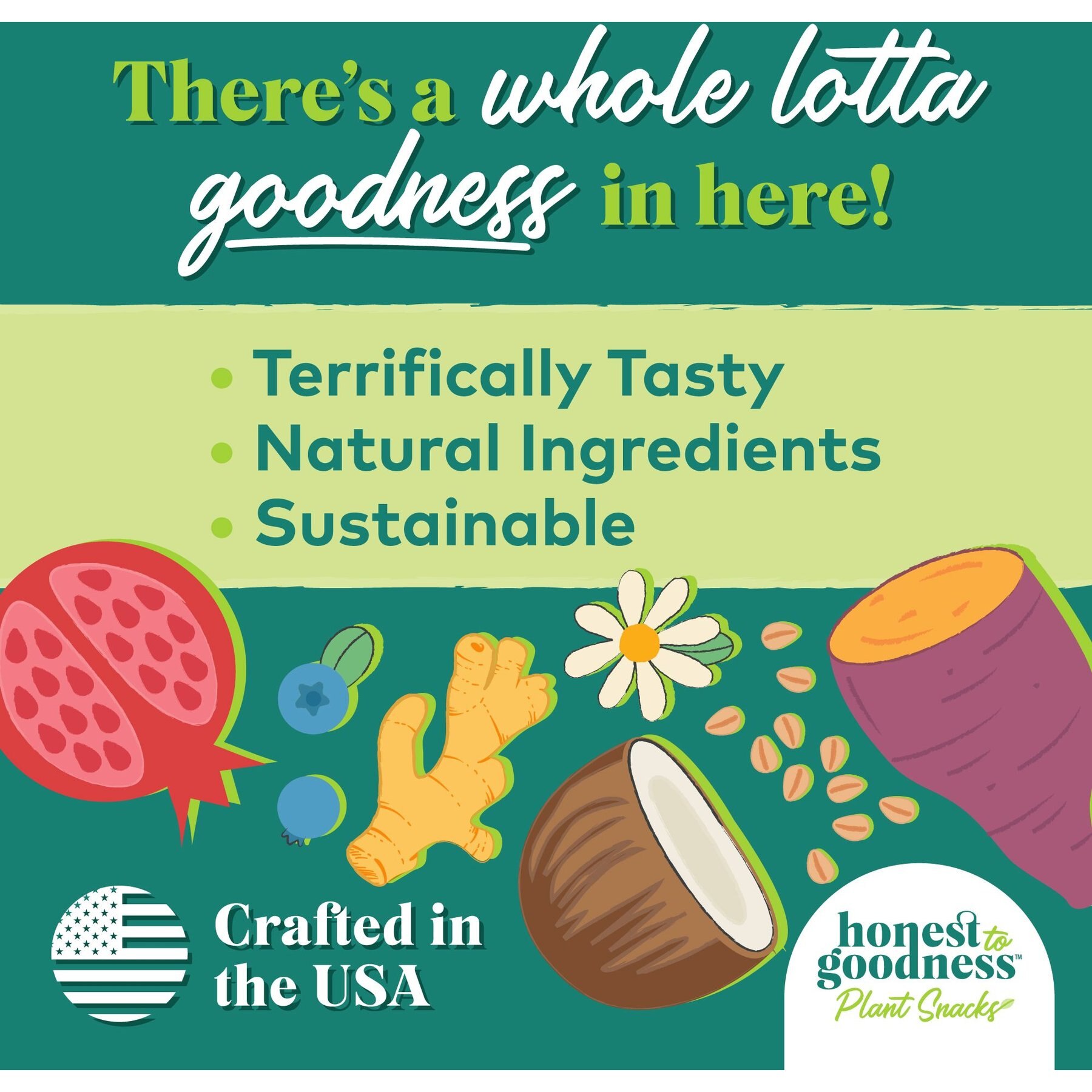 Honest To Goodness Plant Snacks Good Vibes Chamomile & Ginger Dog Treats, 8-oz bag