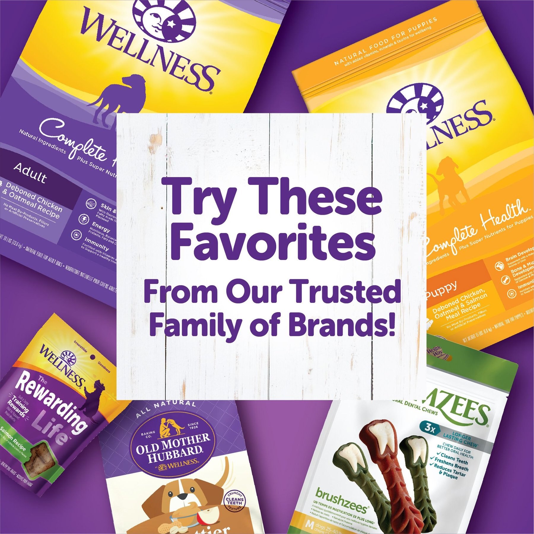 Wellness Crunchy WellBars Grain-Free Yogurt, Apples & Bananas Baked Dog Treats