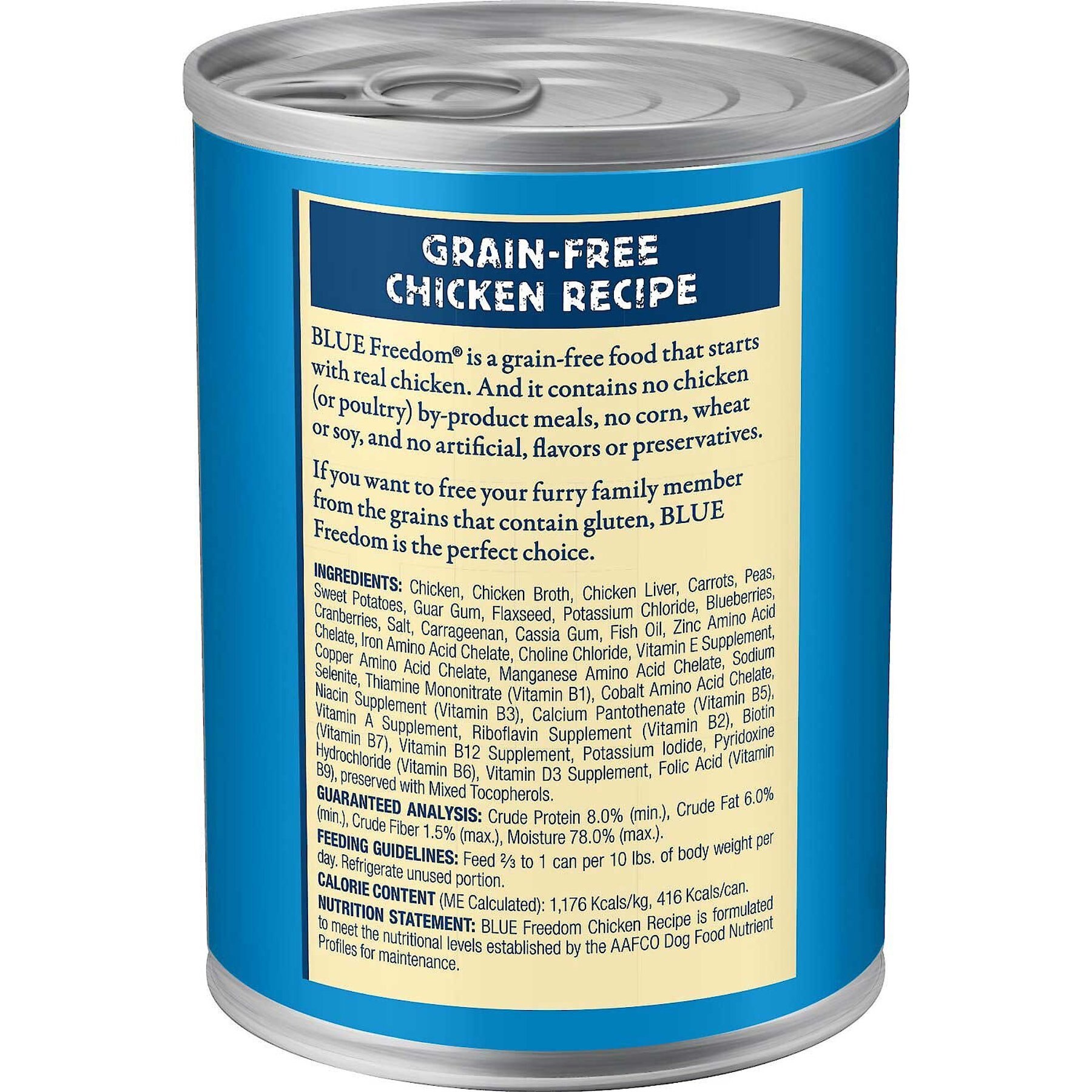 Blue Buffalo Freedom Adult Chicken Recipe Grain-Free Canned Dog Food