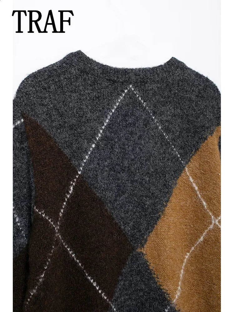 TRAF Womens Sportswear Autumn Fashion Womens Sportswear Long Sleeve Pullover Casual Knitted Top 241115