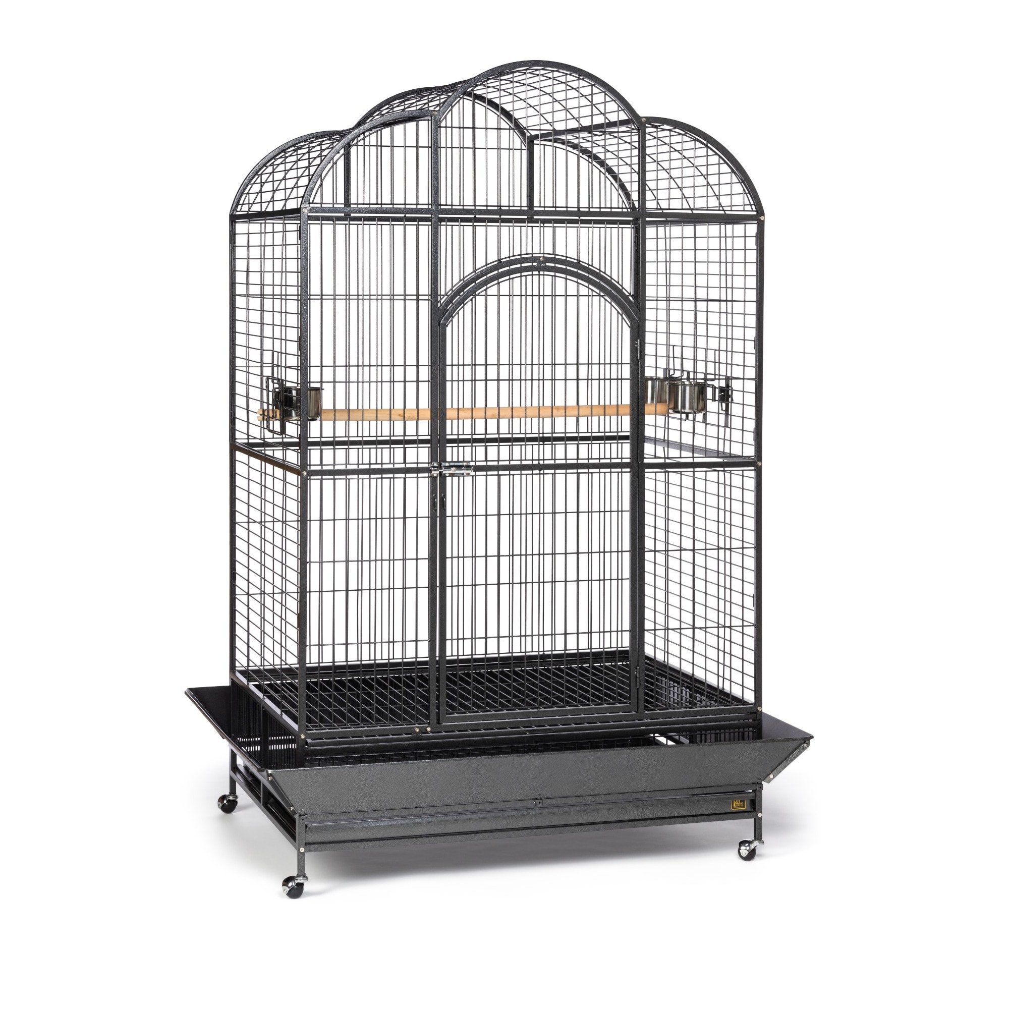 Prevue Pet Products Signature Series Wrought Iron Silverado Macaw Dometop Bird Cage in Silver