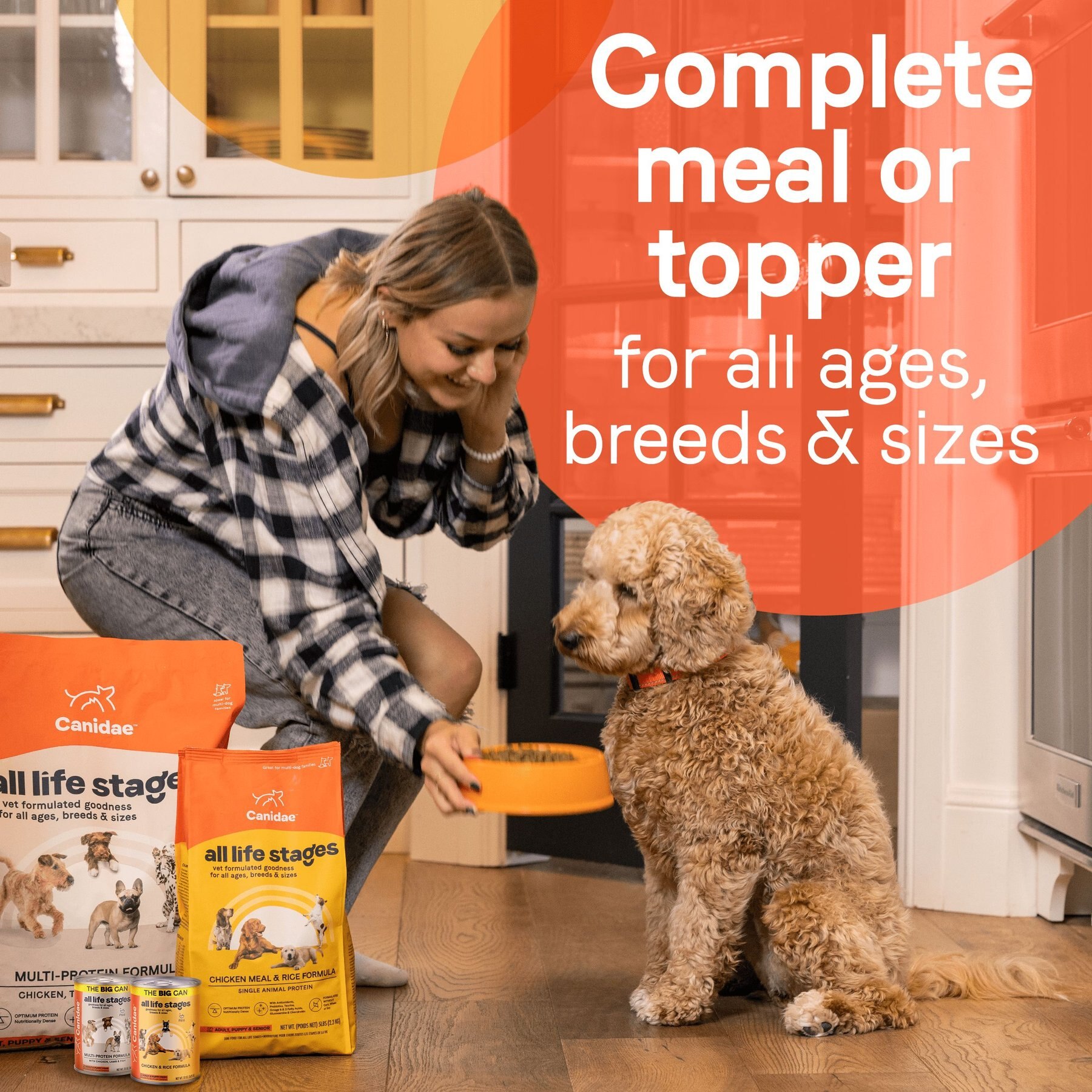 CANIDAE All Life Stages Multi-Protein Formula Chicken, Lamb & Fish Wet Dog Food, 22-oz can, case of 12