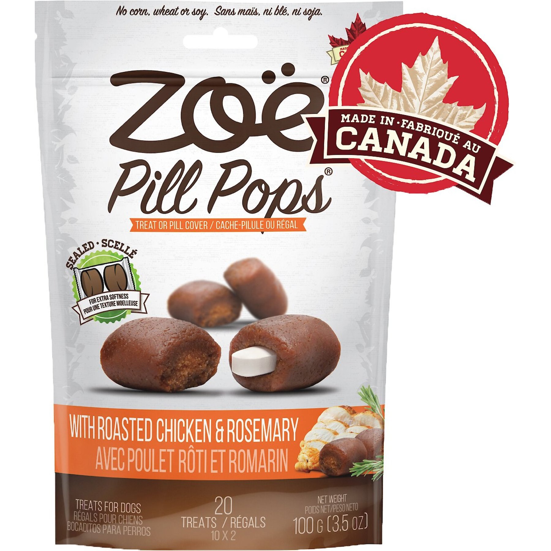 Zoe Pill Pops Roasted Chicken with Rosemary Dog Treats