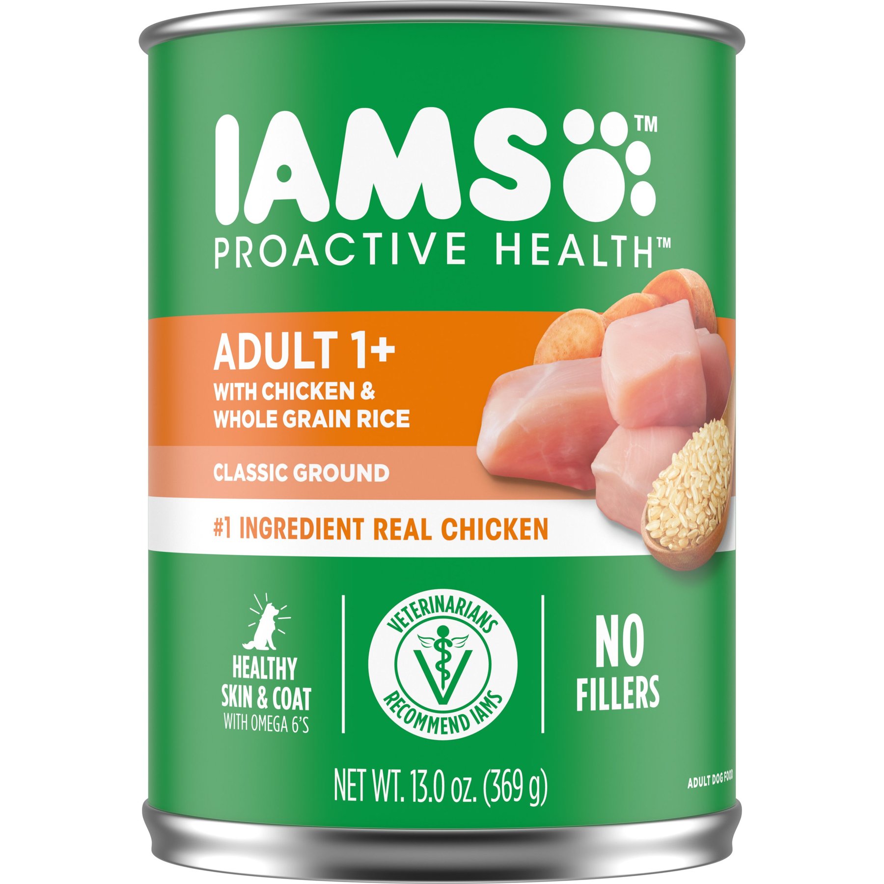 Iams ProActive Health Classic Ground with Chicken & Whole Grain Rice Canned Adult Wet Dog Food