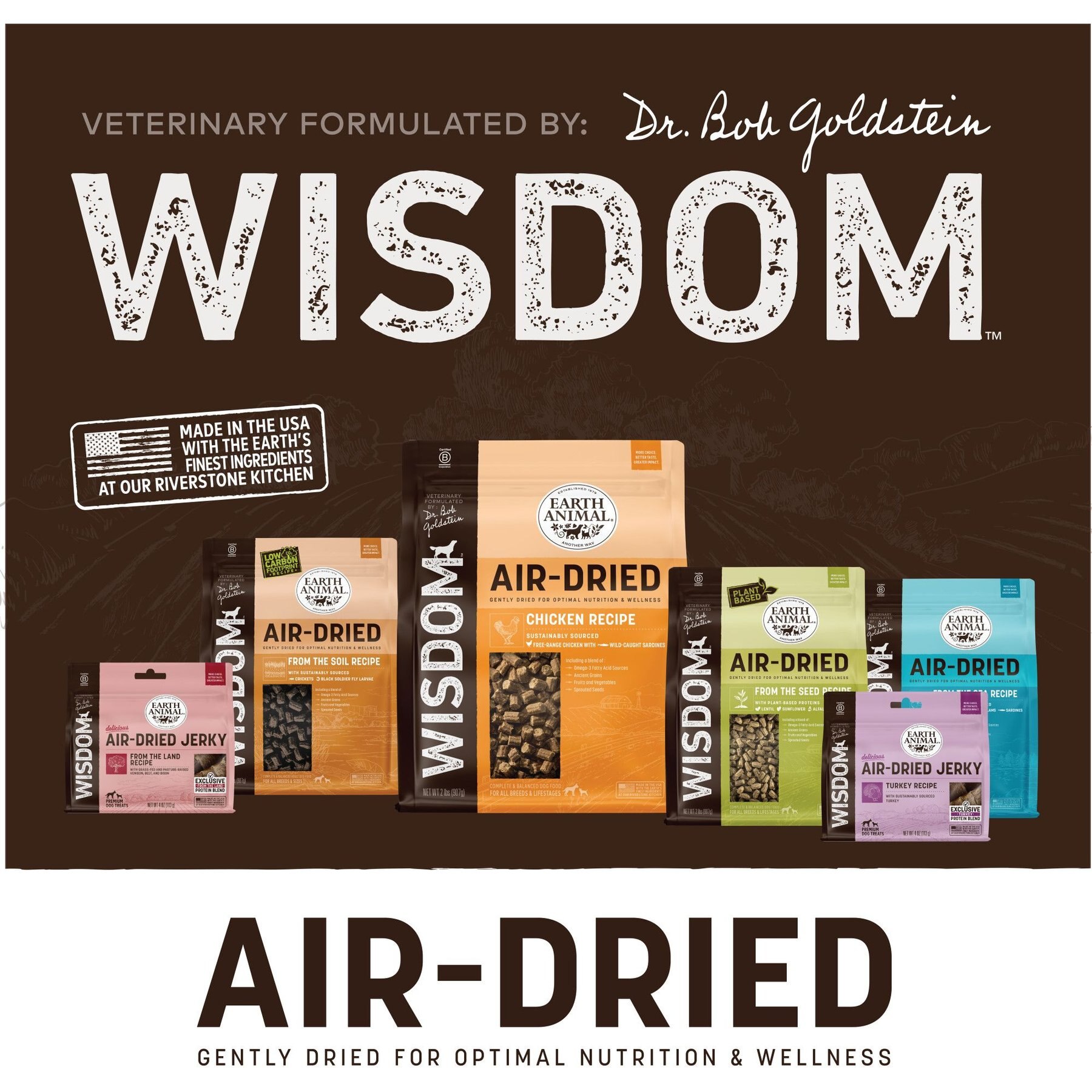 Earth Animal Wisdom Air-Dried Turkey Recipe Premium Natural Jerky Strips Dog Treats, 4-oz bag