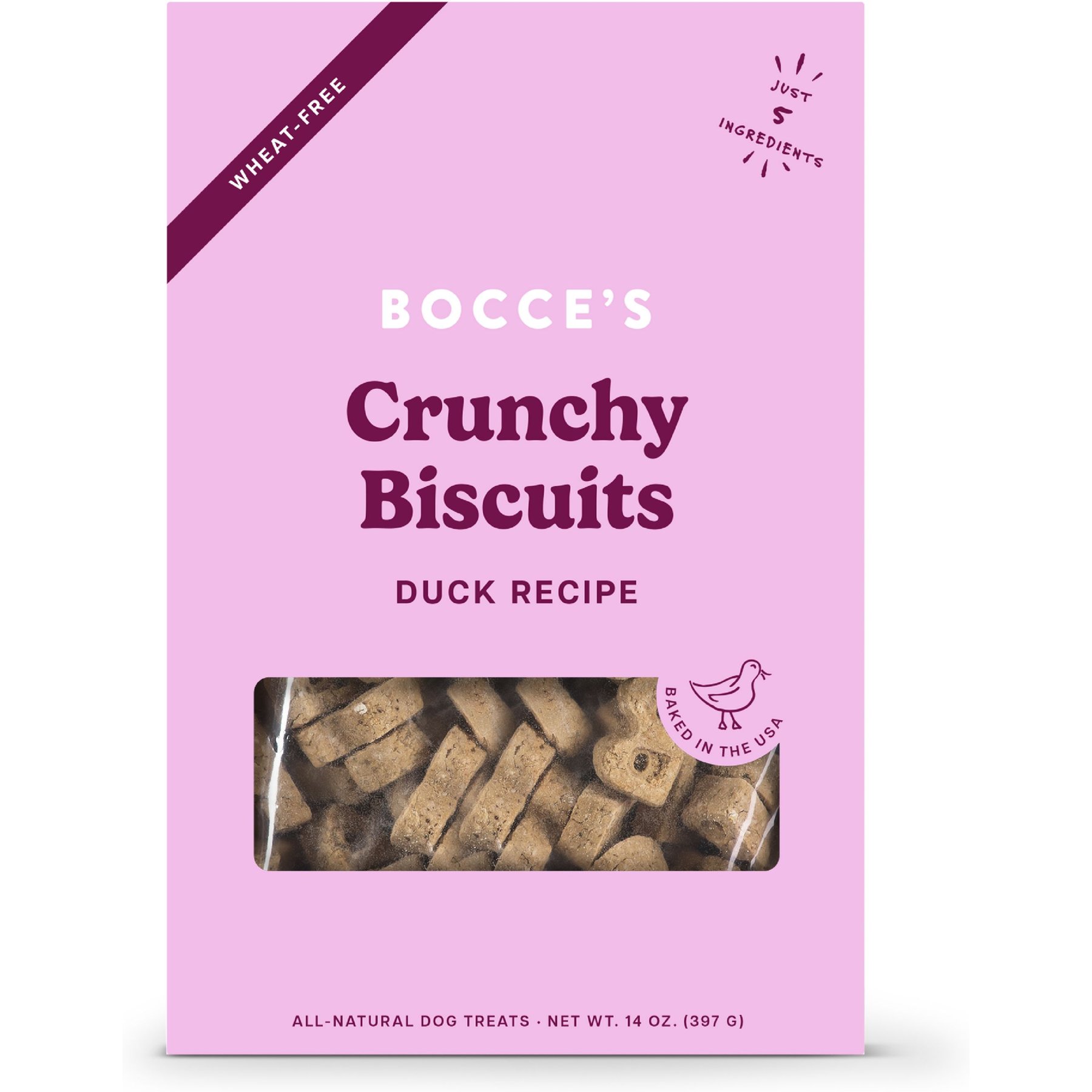 Bocce's Bakery Oven Baked Wheat-Free Duck Recipe Dog Treats