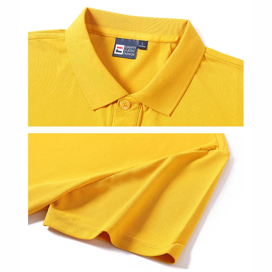 Summer Unisex Polo Shirt Short Sleeve Cotton Polyester Blend Pique TShirt Casual Sport Dry Fit Plain T for Team 240419