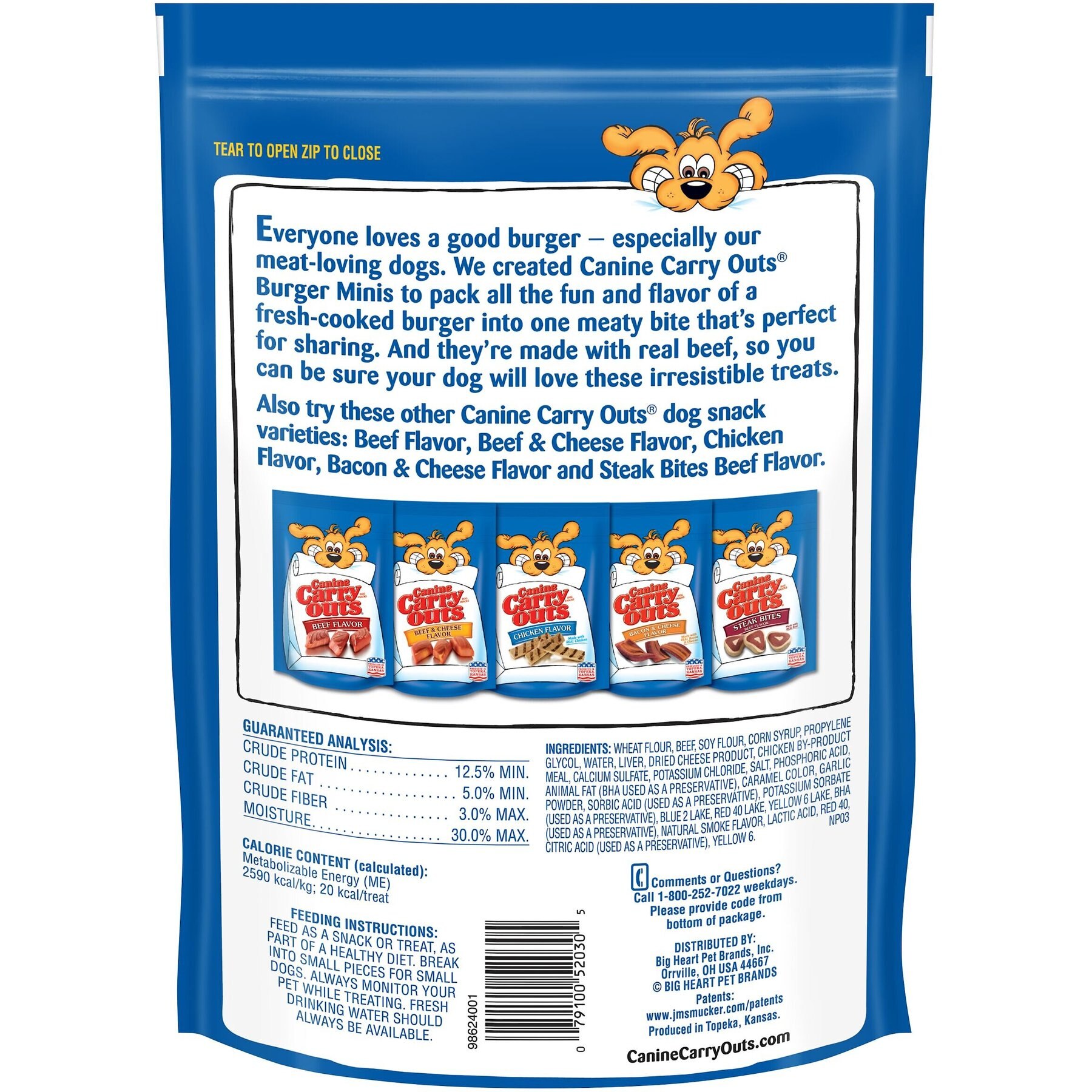 Canine Carry Outs Burger Minis Beef Flavor Dog Treats
