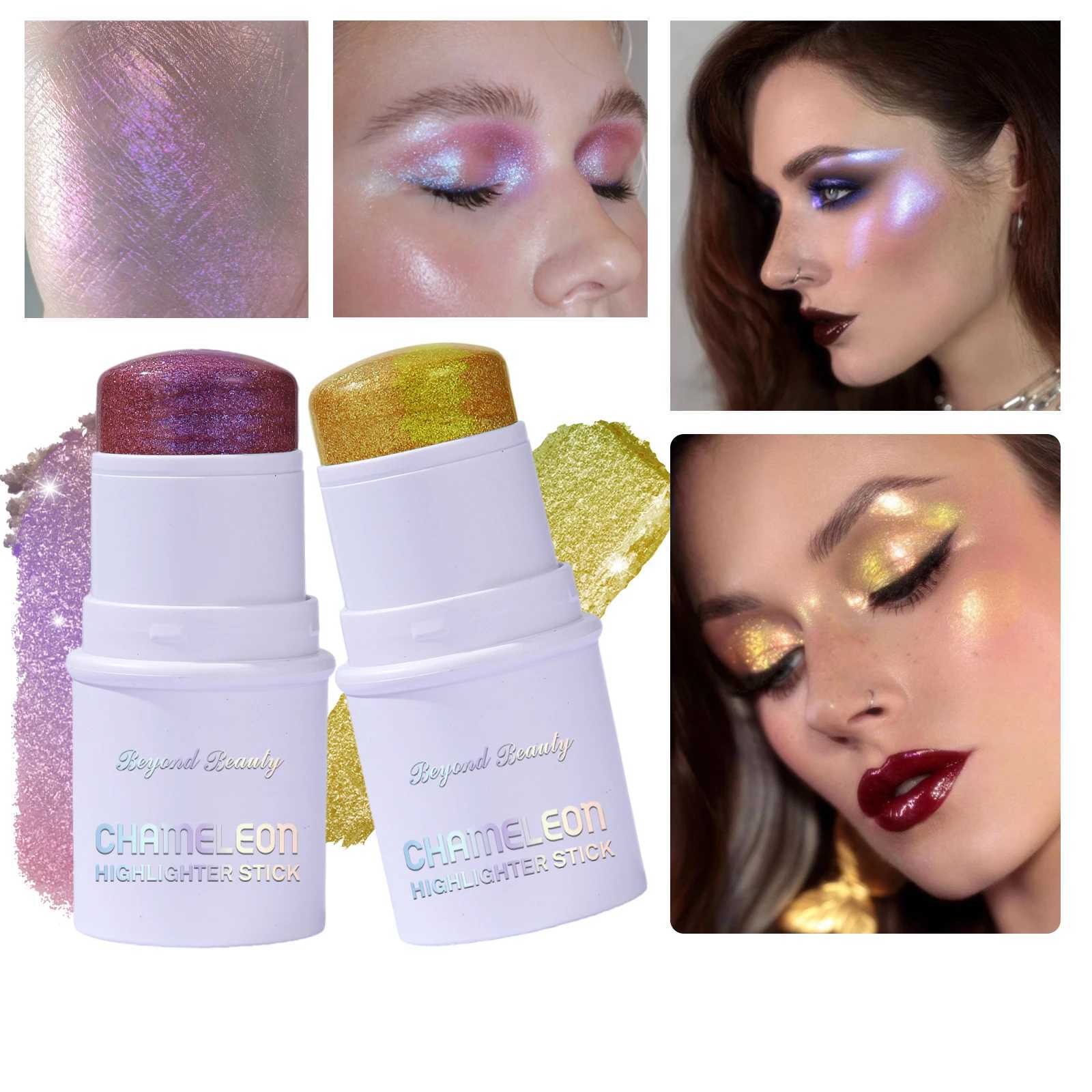 3 In 1 Eye B And Lip Highlighter Makeup For Face And Body Multichrome Highlighter Stick Glitter Stick Makeup CollectionW250220