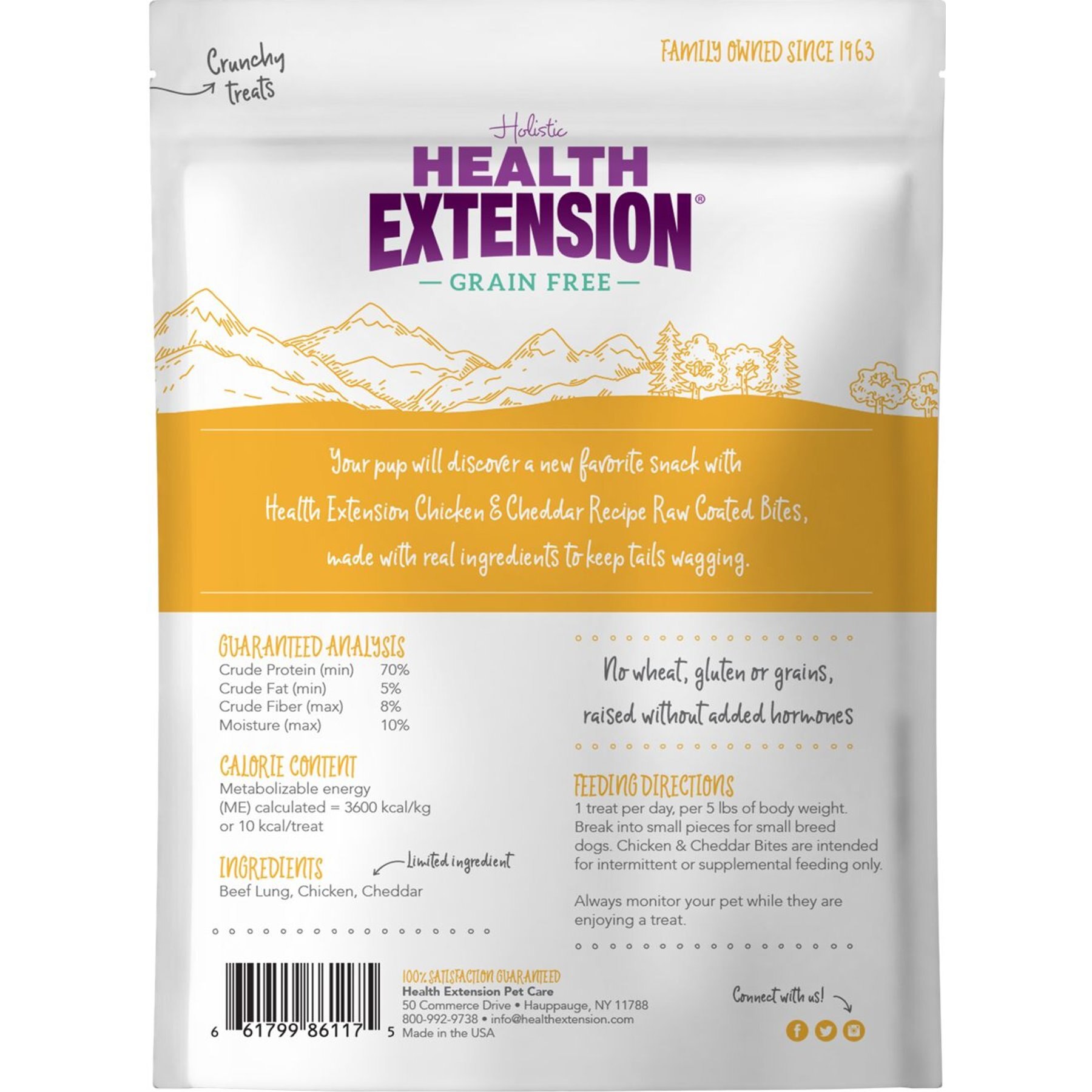 Health Extension Bully Puffs Grain-Free Chicken & Cheddar Cheese Dog Treats