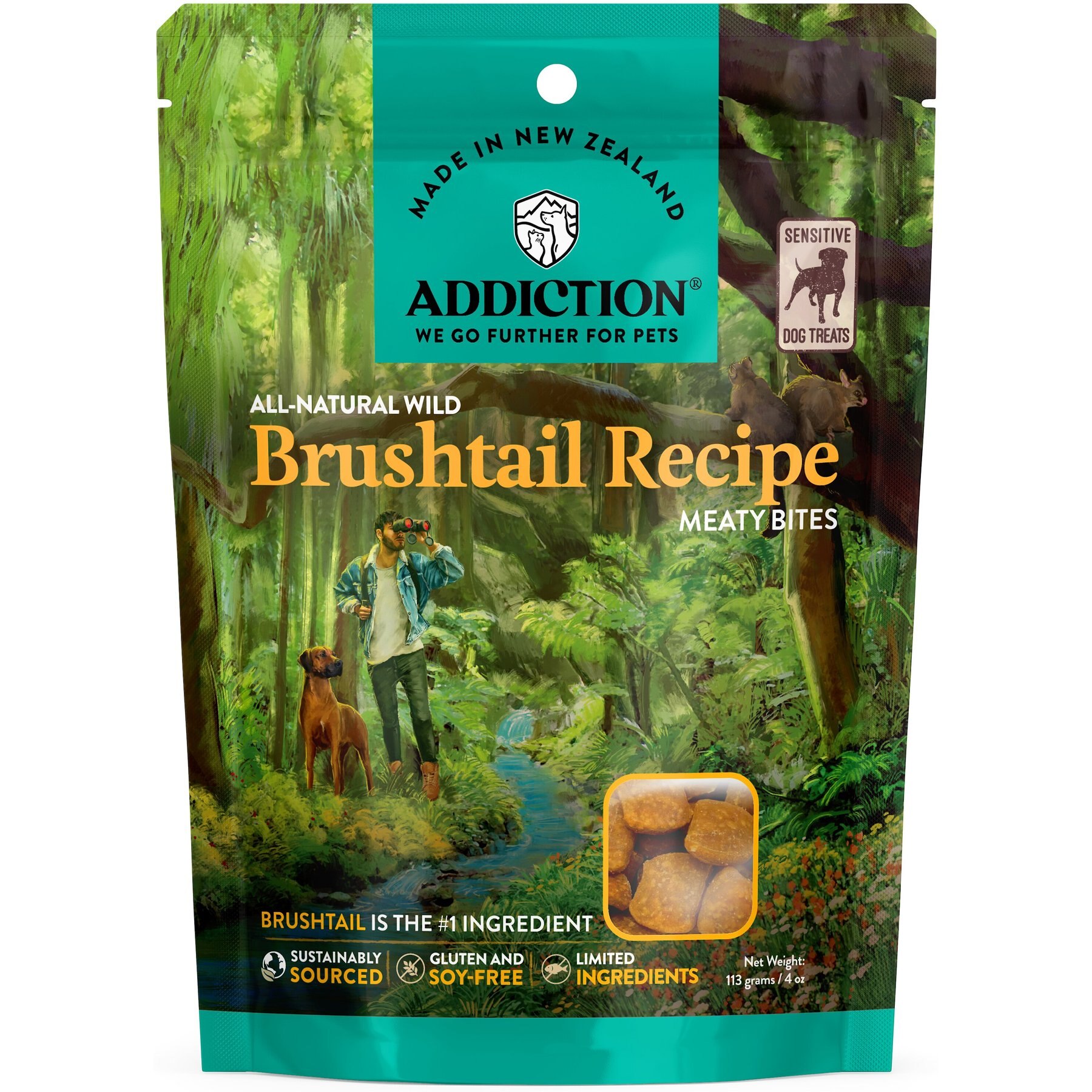 Addiction Meaty Bites Brushtail Grain-Free Dog Treats