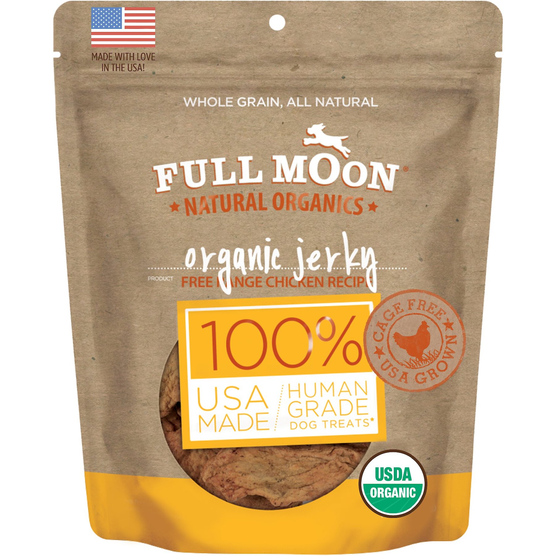 Full Moon Organic Chicken Jerky Human-Grade Dog Treats