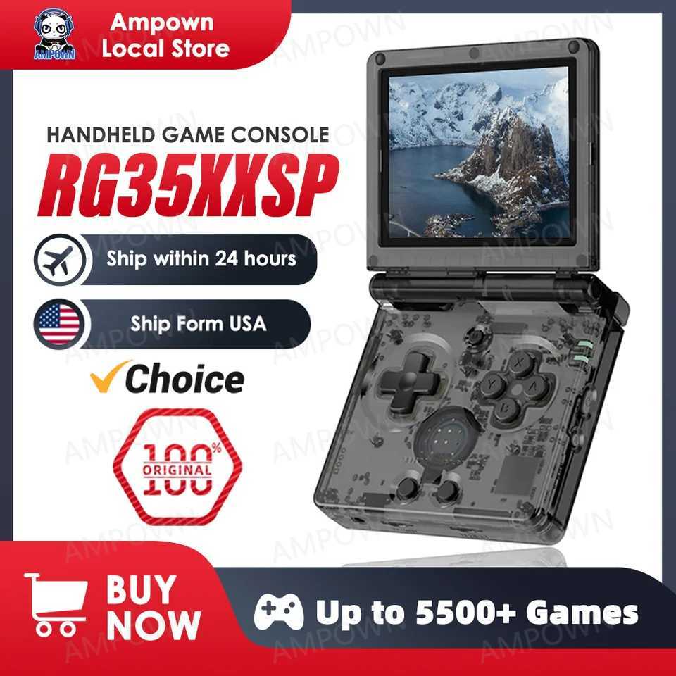 ANBERNIC RG35XXSP Flip Game Console 3.5-inch IPS Screen Mini HDMI Output WiFi Bluetooth 4.2 E-book Linux Video Console Player Gift X241121