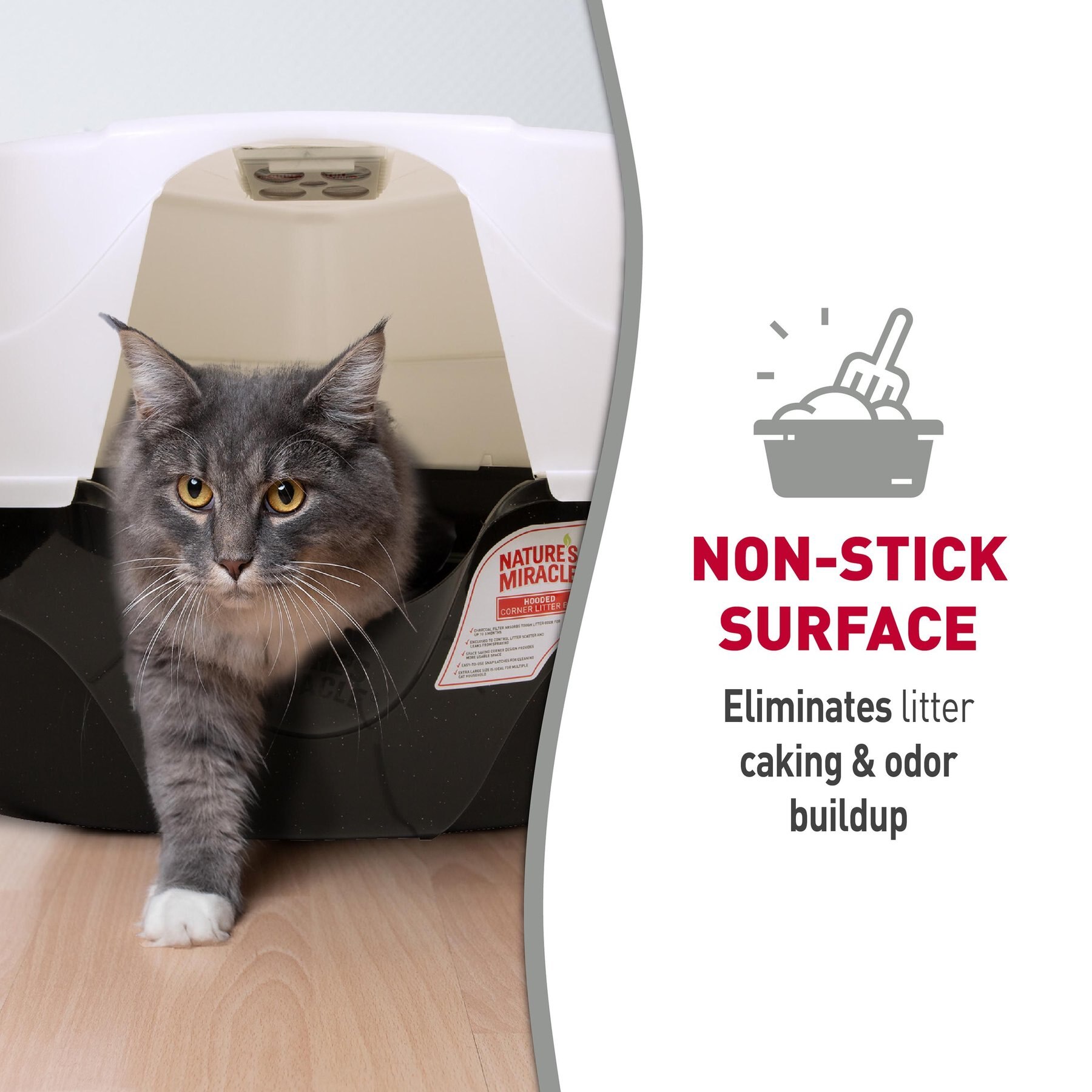 Nature's Miracle Hooded Corner Multi-Cat Litter Box with Charcoal Filter