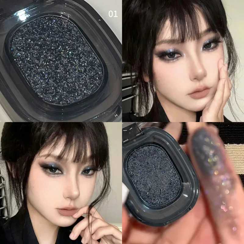 Glitter Punk Smoky Black Eyeshadow Makeup Palette Metallic Dark Silver Eye Shadow Highlighter Pearl Brown Eyes Pigments CosmeticXJ250520