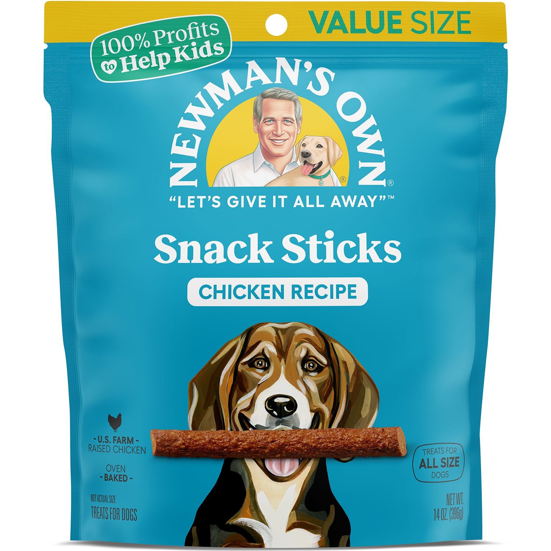 Newman's Own Snack Sticks Chicken Recipe Grain-Free Dog Treats