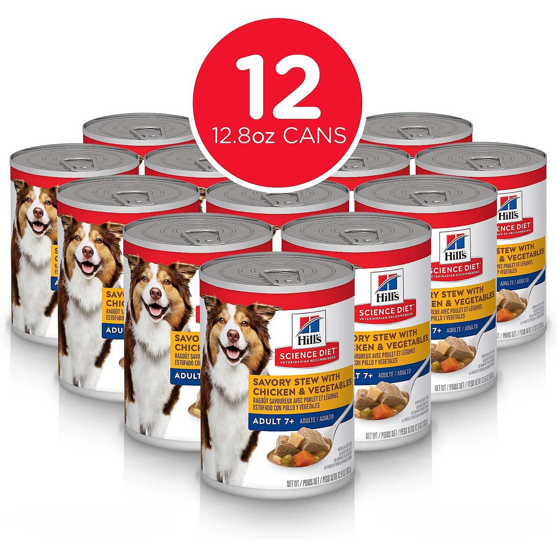 Hill's Science Diet Senior Adult 7+ Savory Stew with Chicken & Vegetables Canned Dog Food