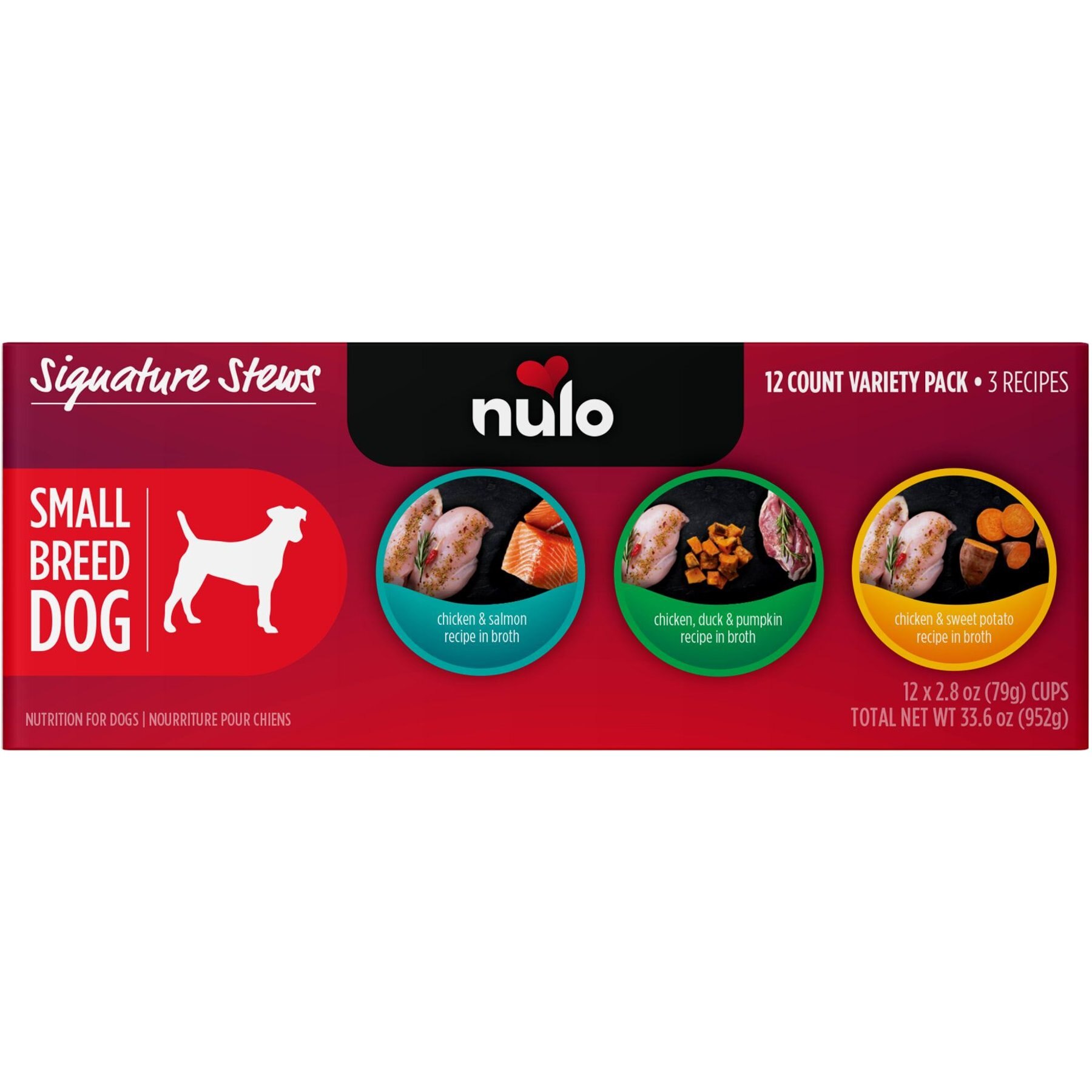 Nulo Signature Stews Variety Pack Grain-Free Small Breed Wet Dog Food, 2.8-oz cup, case of 12