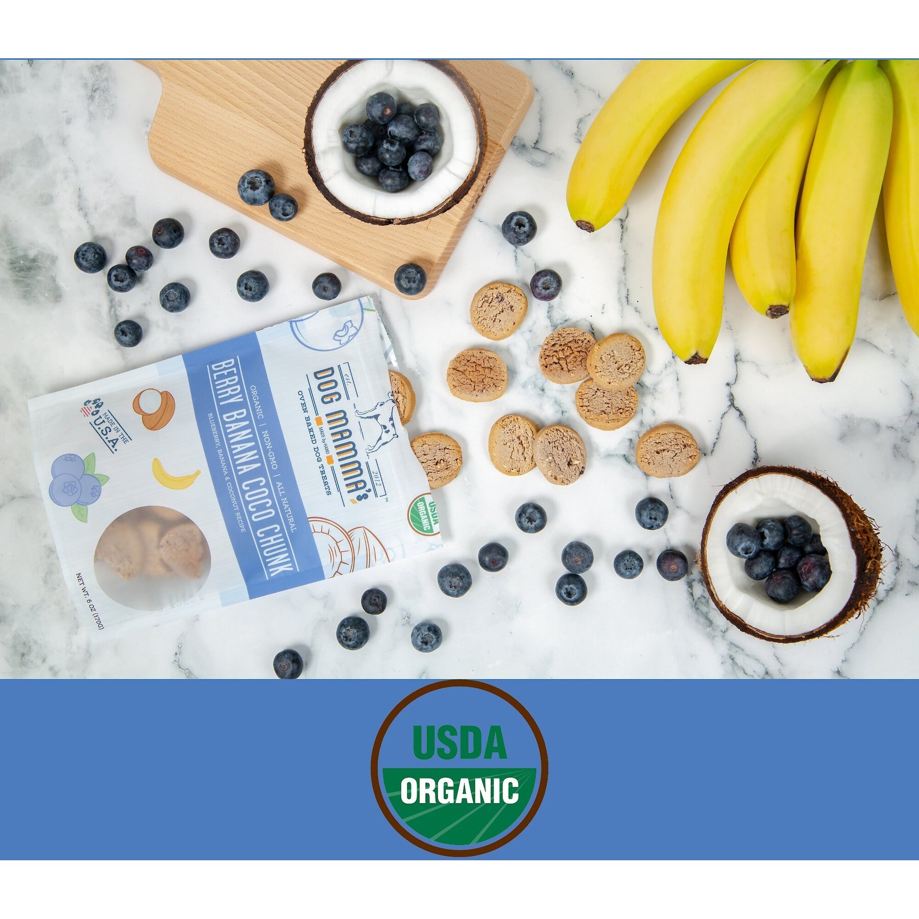 Dog Mamma’s Organic Berry Banana Coco Chunk Dog Treats