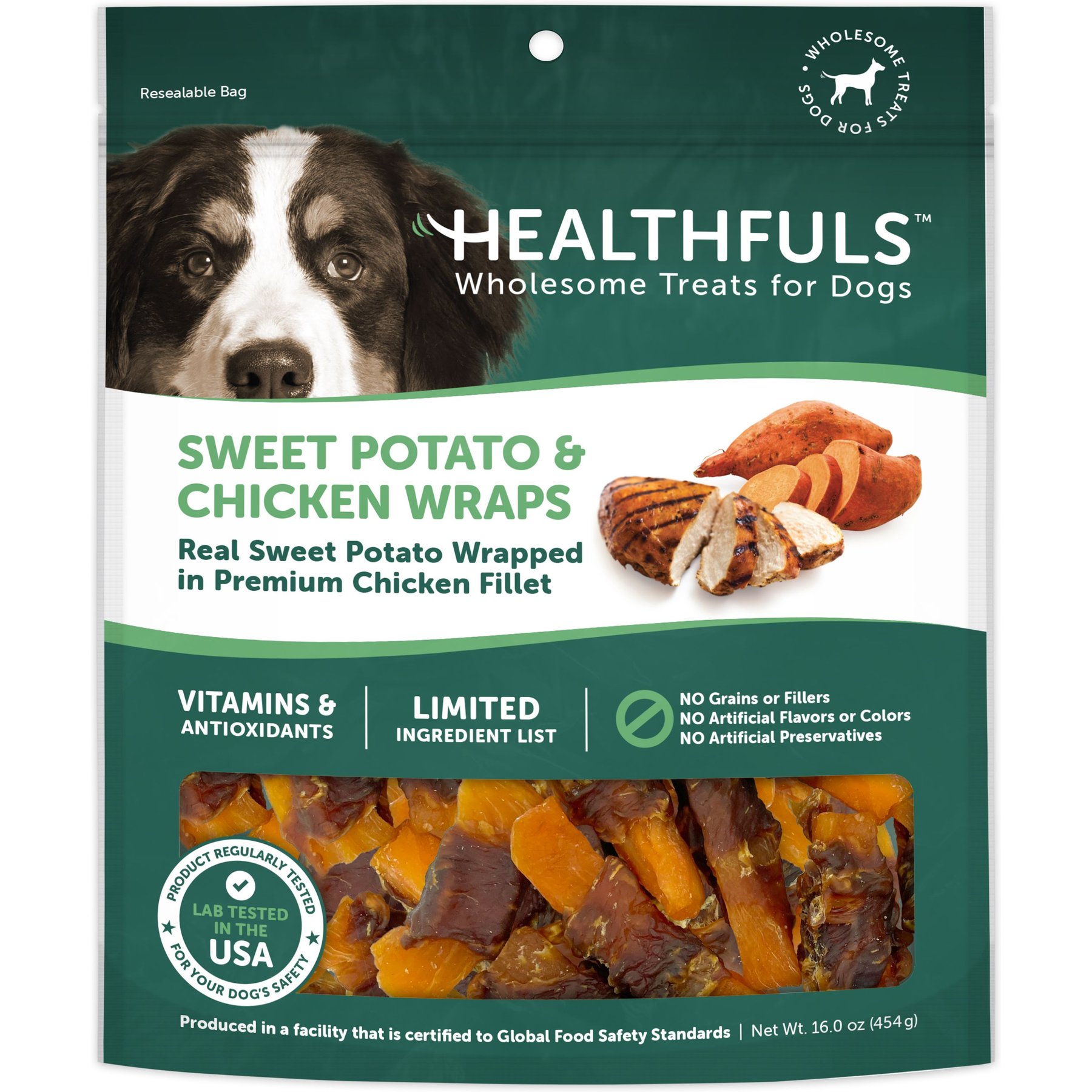 Healthfuls Sweet Potato & Chicken Wraps Dehydrated Dog Treats