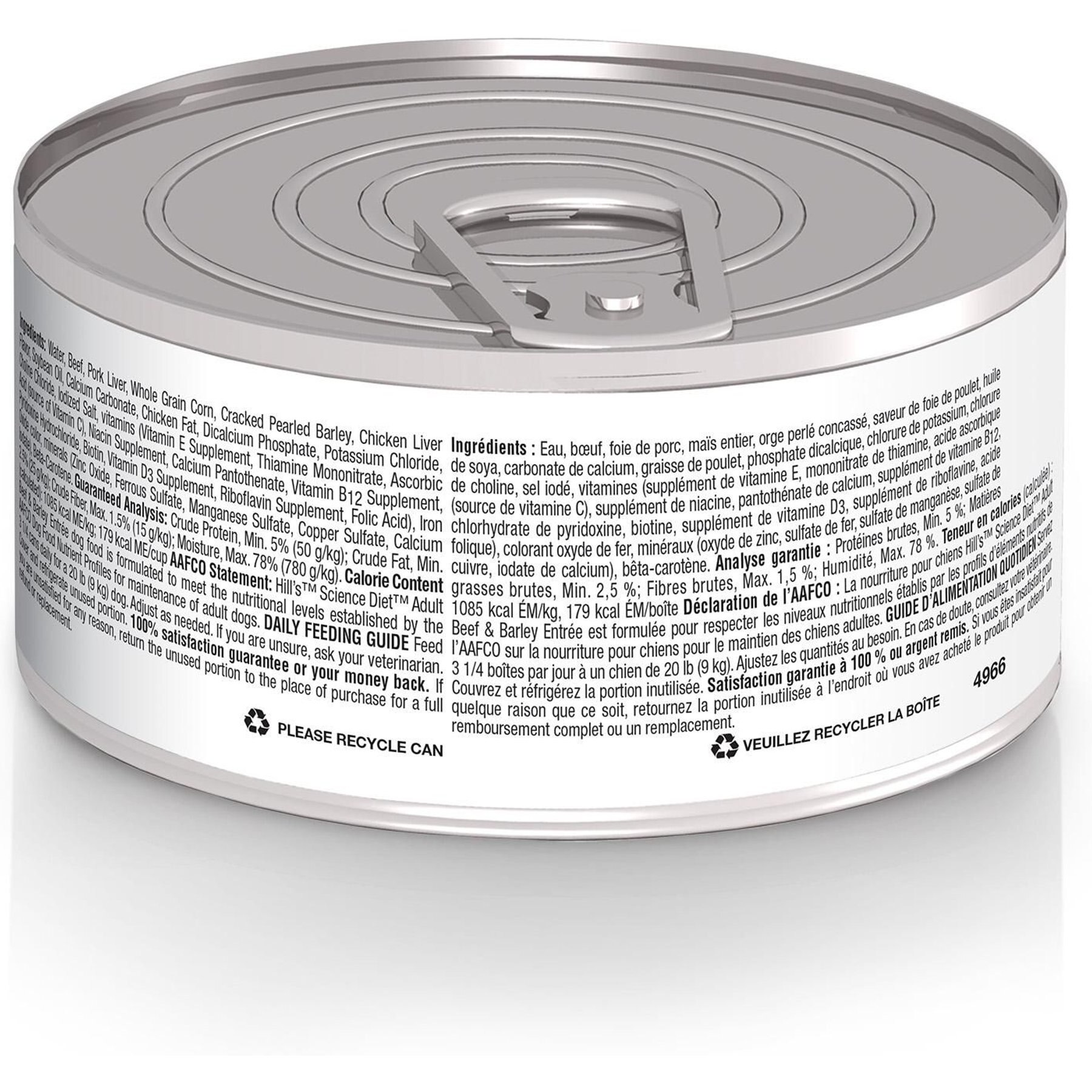 Hill's Science Diet Adult Beef & Barley Entree Canned Dog Food