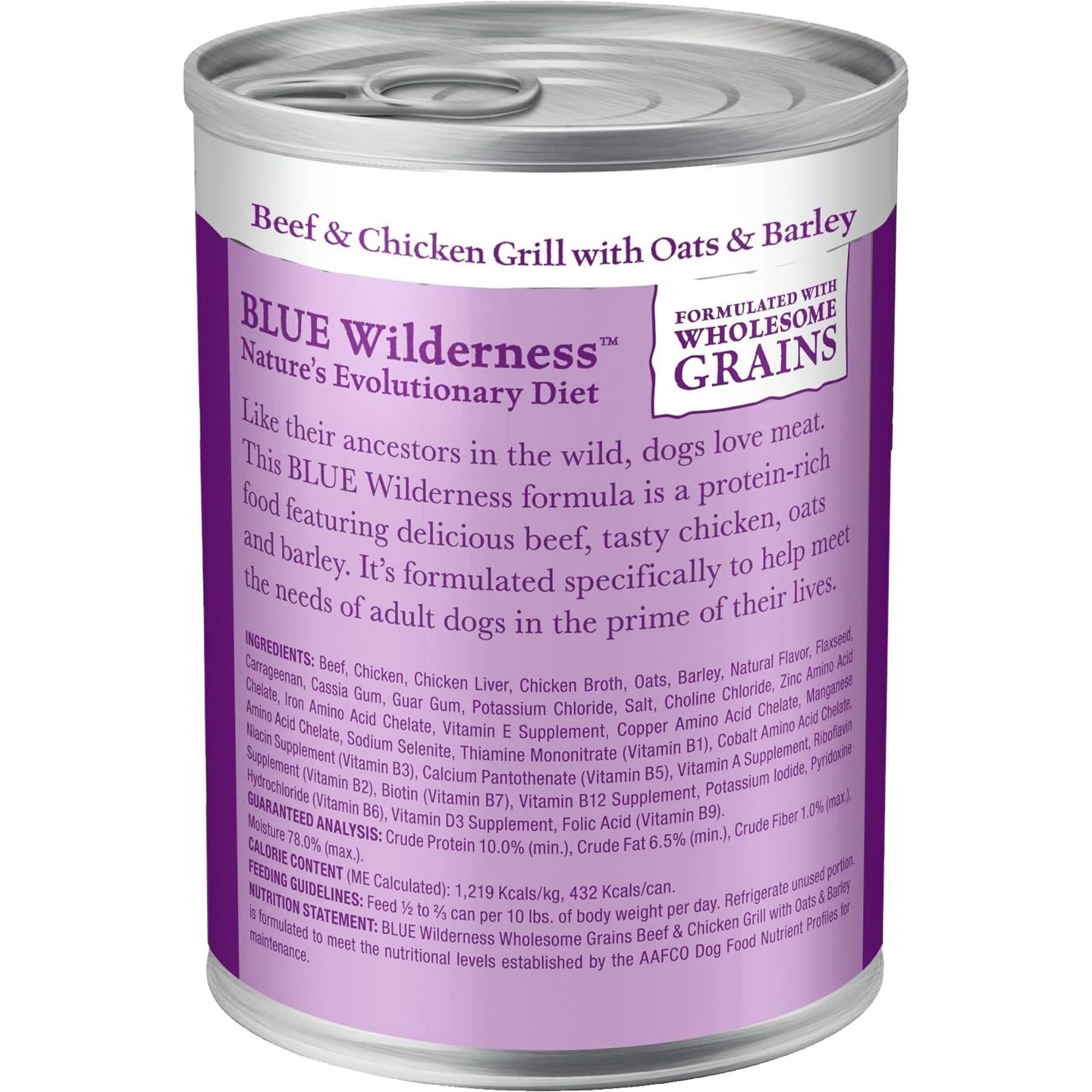 Blue Buffalo Wilderness Adult Wholesome Grains, Beef & Chicken Grill Wet Dog Food