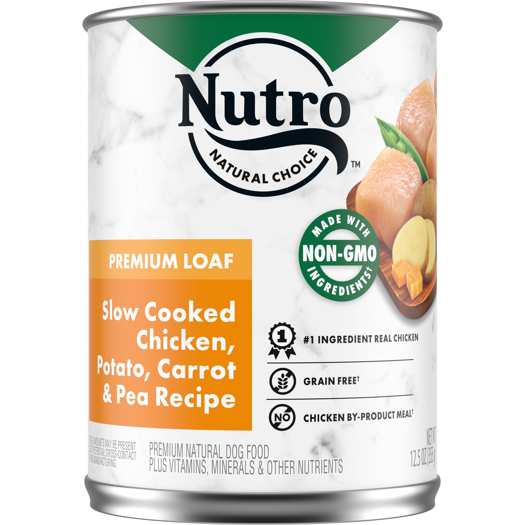 Nutro Grain-Free Premium Loaf Slow Cooked Chicken, Potato, Carrot & Pea Recipe Canned Wet Dog Food