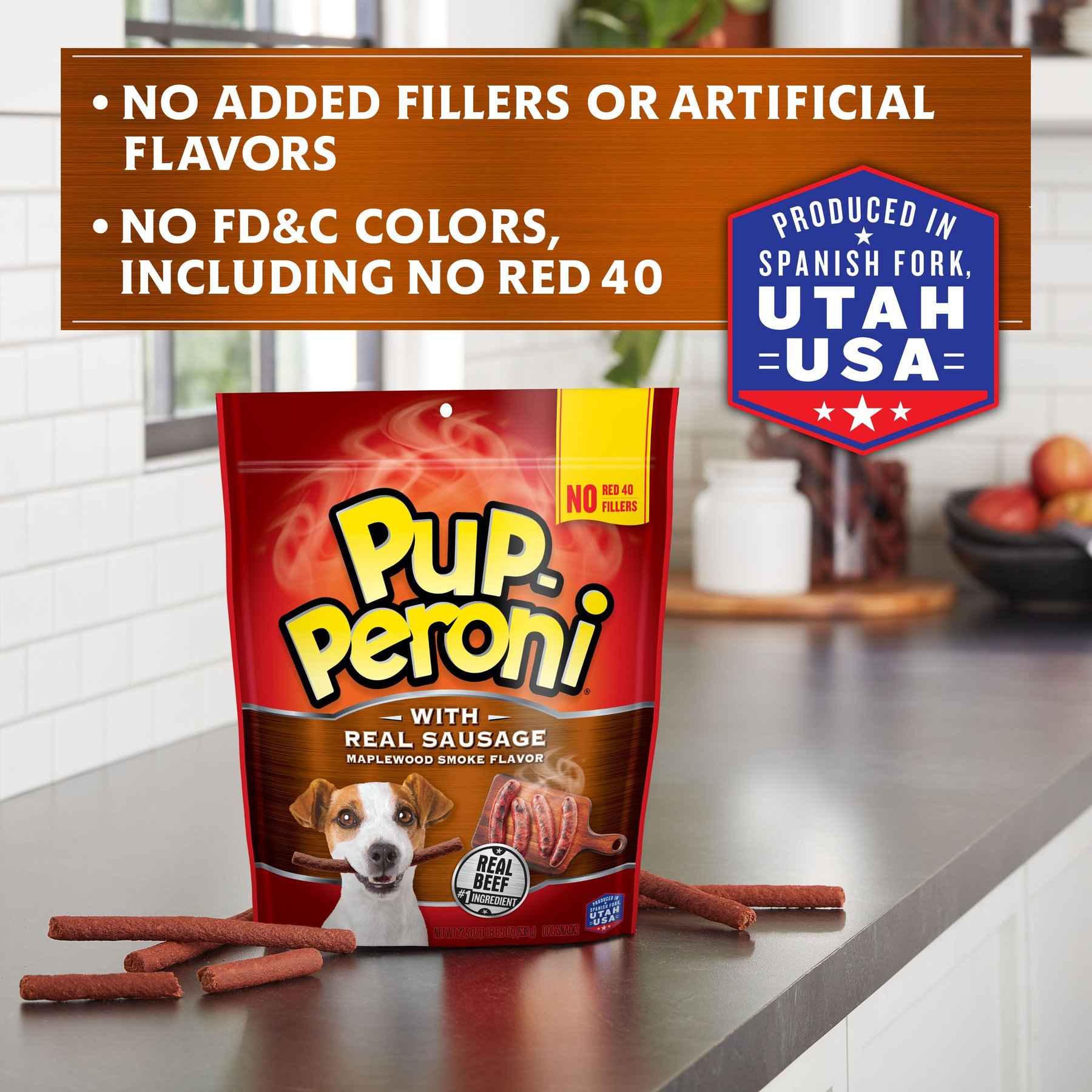 Pup-Peroni Real Sausage Maplewood Smoke Flavor Dog Treats
