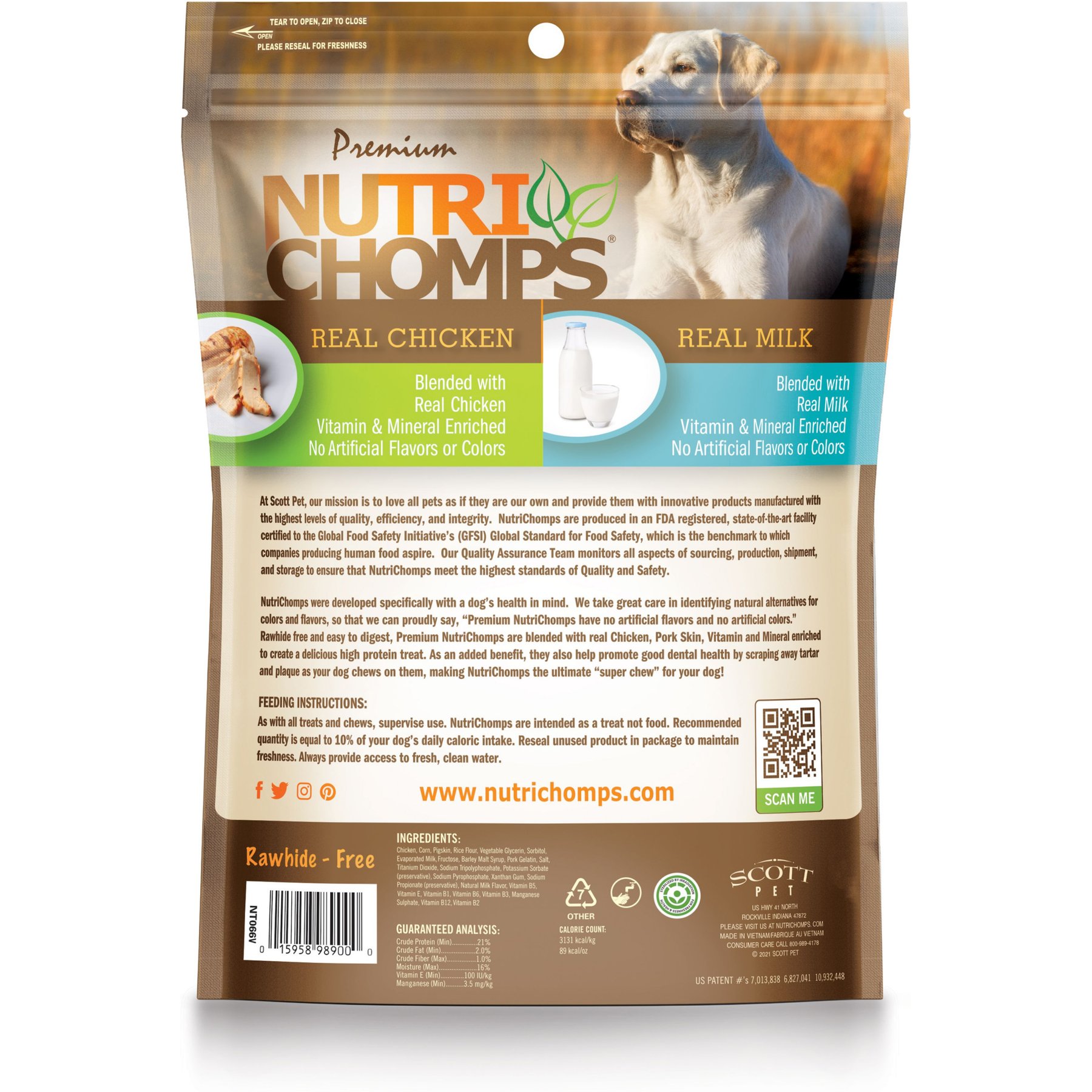 Nutri Chomps 4" Milk Flavor Knots Dog Treats
