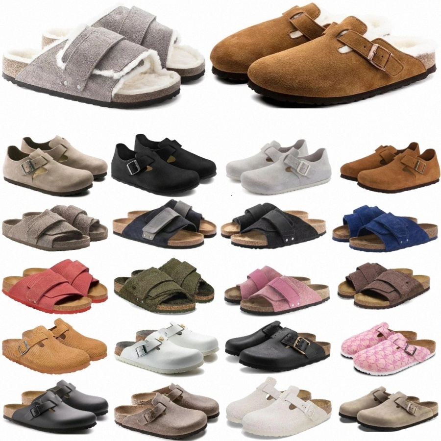 Designer Birkentocks Clogs birkinstocksandals Slippers Men Women Cork Flat Soft Suede Leather Outdoor Platform Slipper Flip Flops Women Sandal Trainers ef