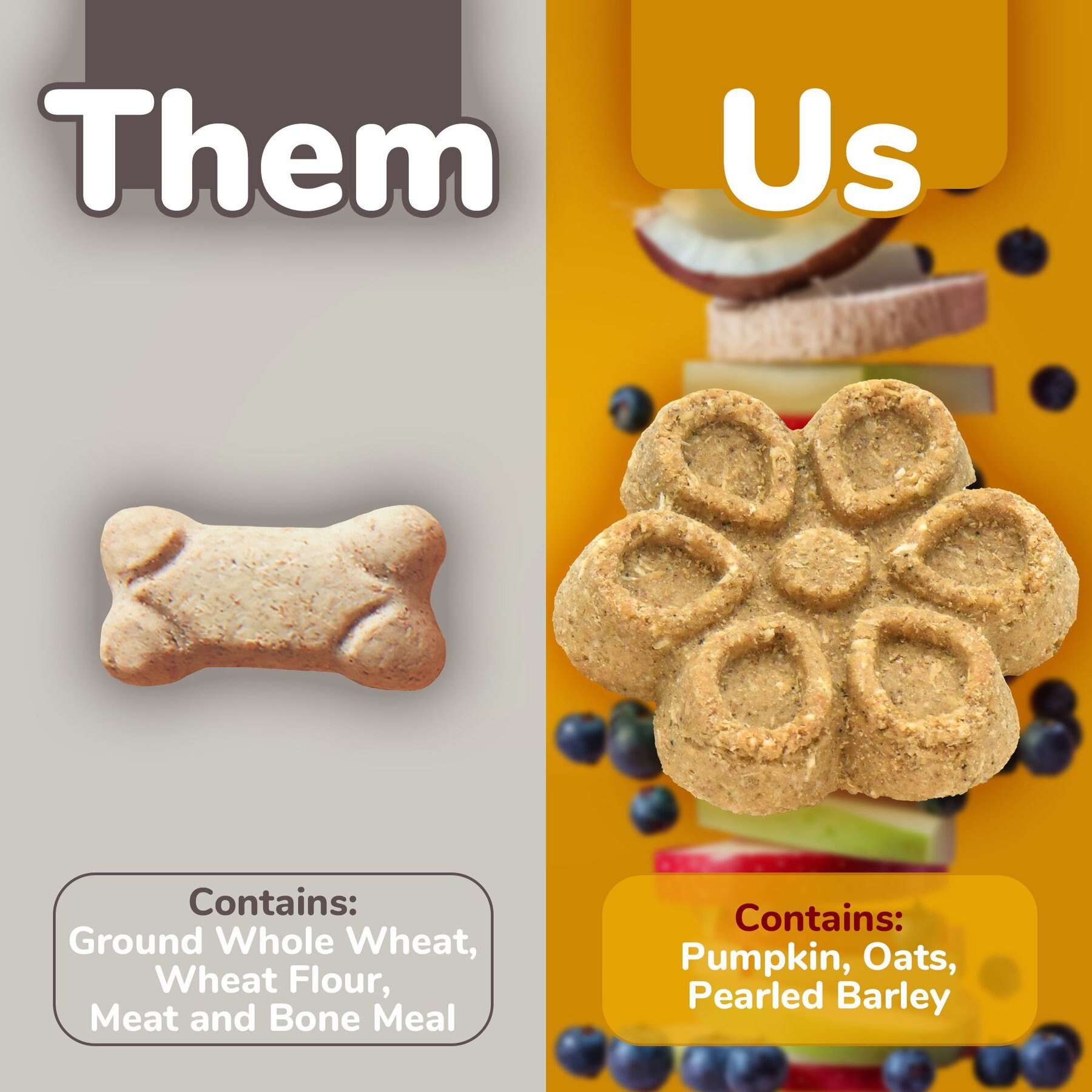 Fruitables Biggies with Real Peanut Butter & Banana Dog Treats, 16-oz bag