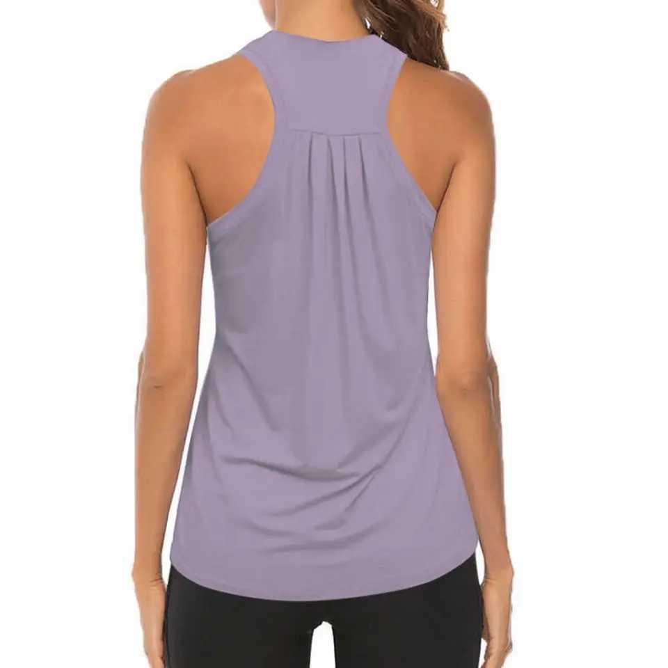 Summer Top Yoga Womens Sprots Top O-neck Sleeveless T-shirt Womens Yoga Vest Sprot Running Top Breathable Fitness TopXJ250410