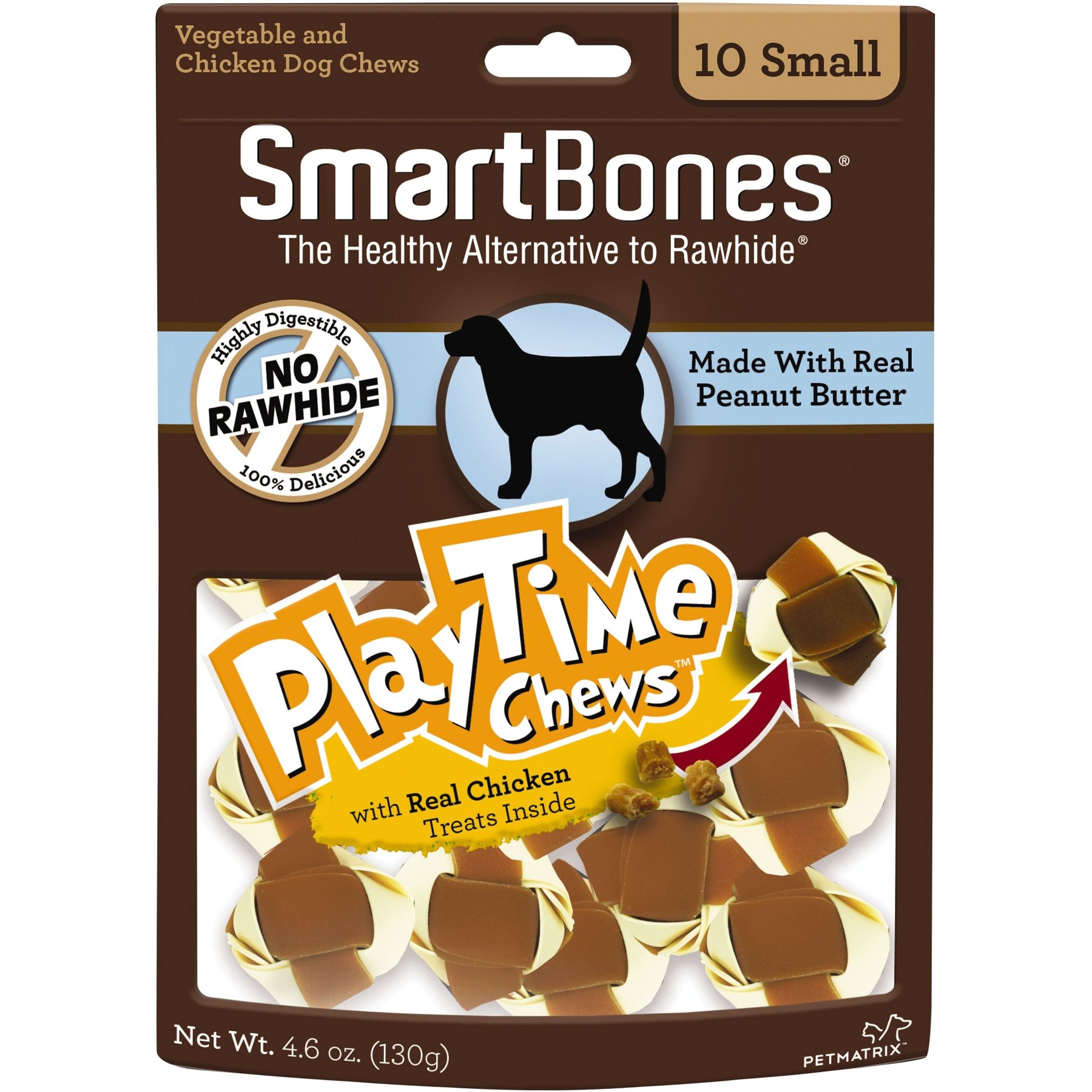 SmartBones Small PlayTime Peanut Butter Chews Dog Treats