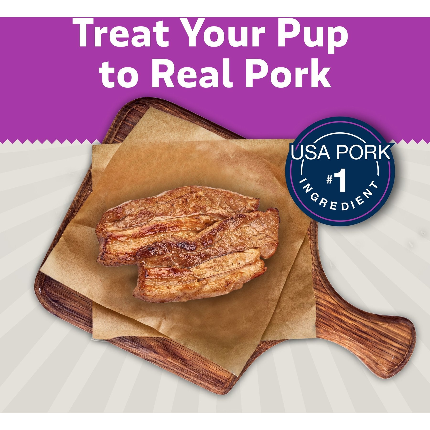 Blue Buffalo Sizzlers with Real Pork Bacon-Style Dog Treats