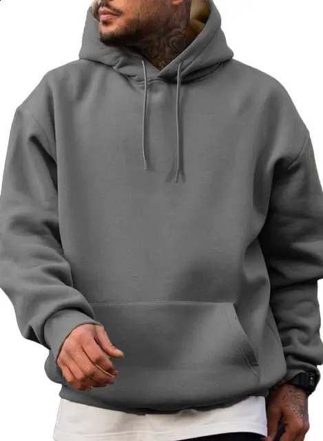 Mens wool hoodie street fashion solid color sportswear womens casual plus size loose hoodie mens clothing 241121