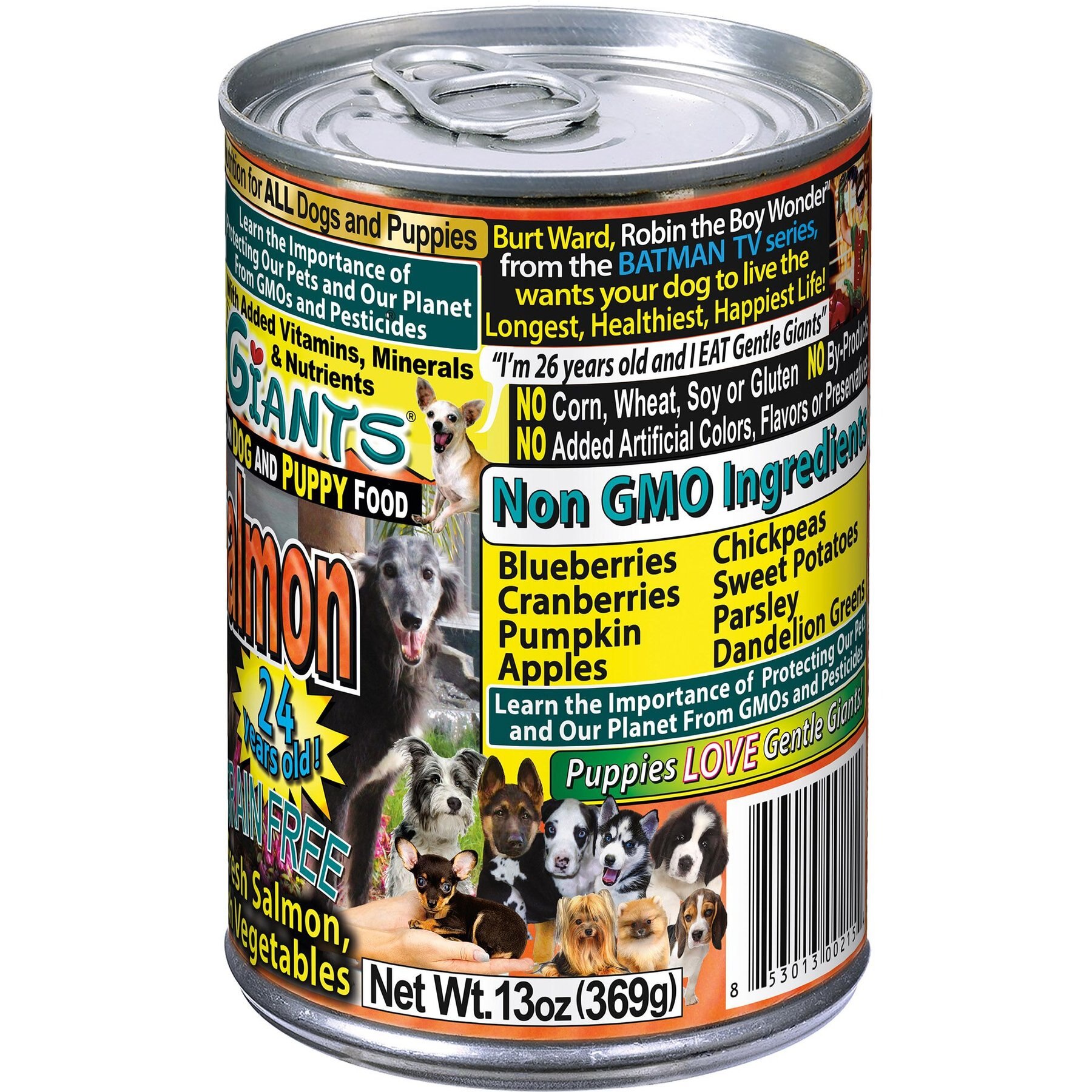 Gentle Giants Natural Non-GMO Puppy Grain-Free Salmon Wet Dog Food