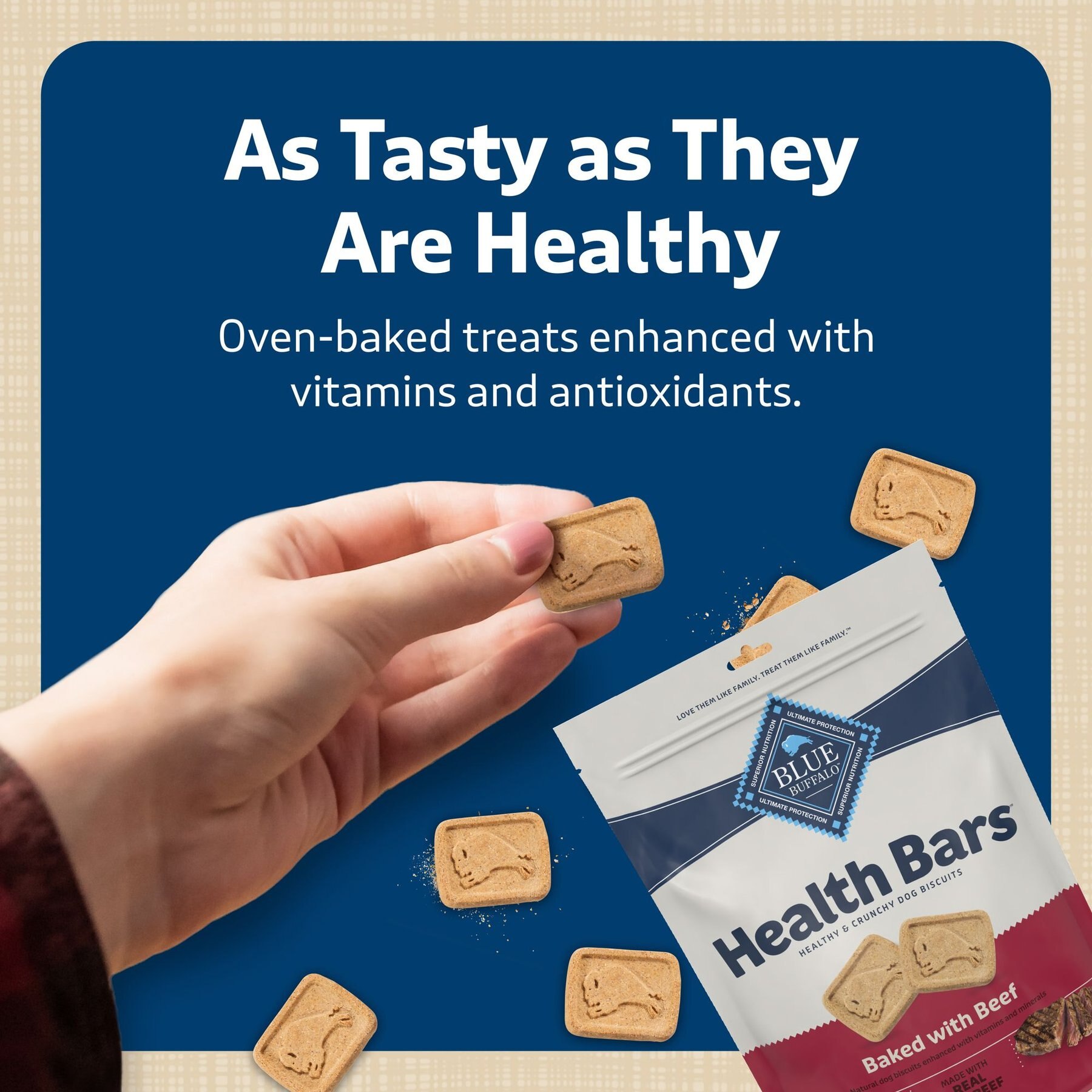 Blue Buffalo Health Bars Baked Beef Dog Treats
