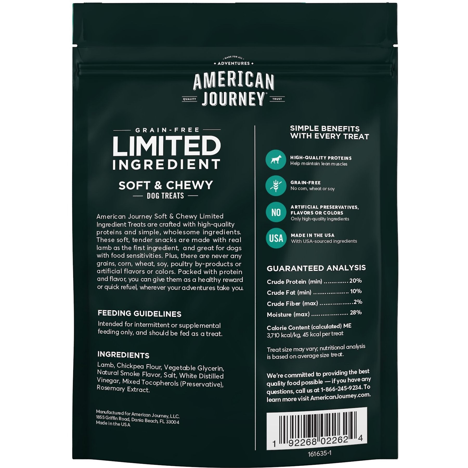 American Journey Limited Ingredient Grain-Free Lamb Recipe Soft & Chewy Dog Treats, 16-oz bag